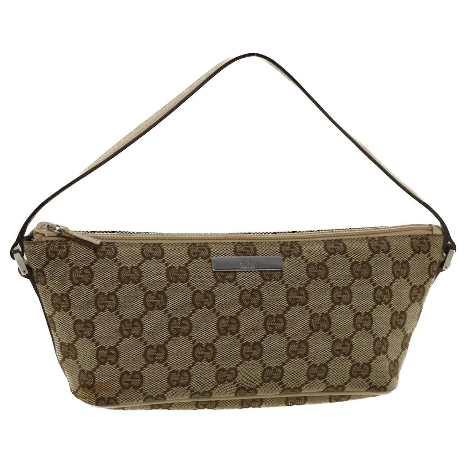 GUCCI GG Canvas Accessory Pouch Beige 07198 Auth ac1523 ref.761988 - Joli  Closet