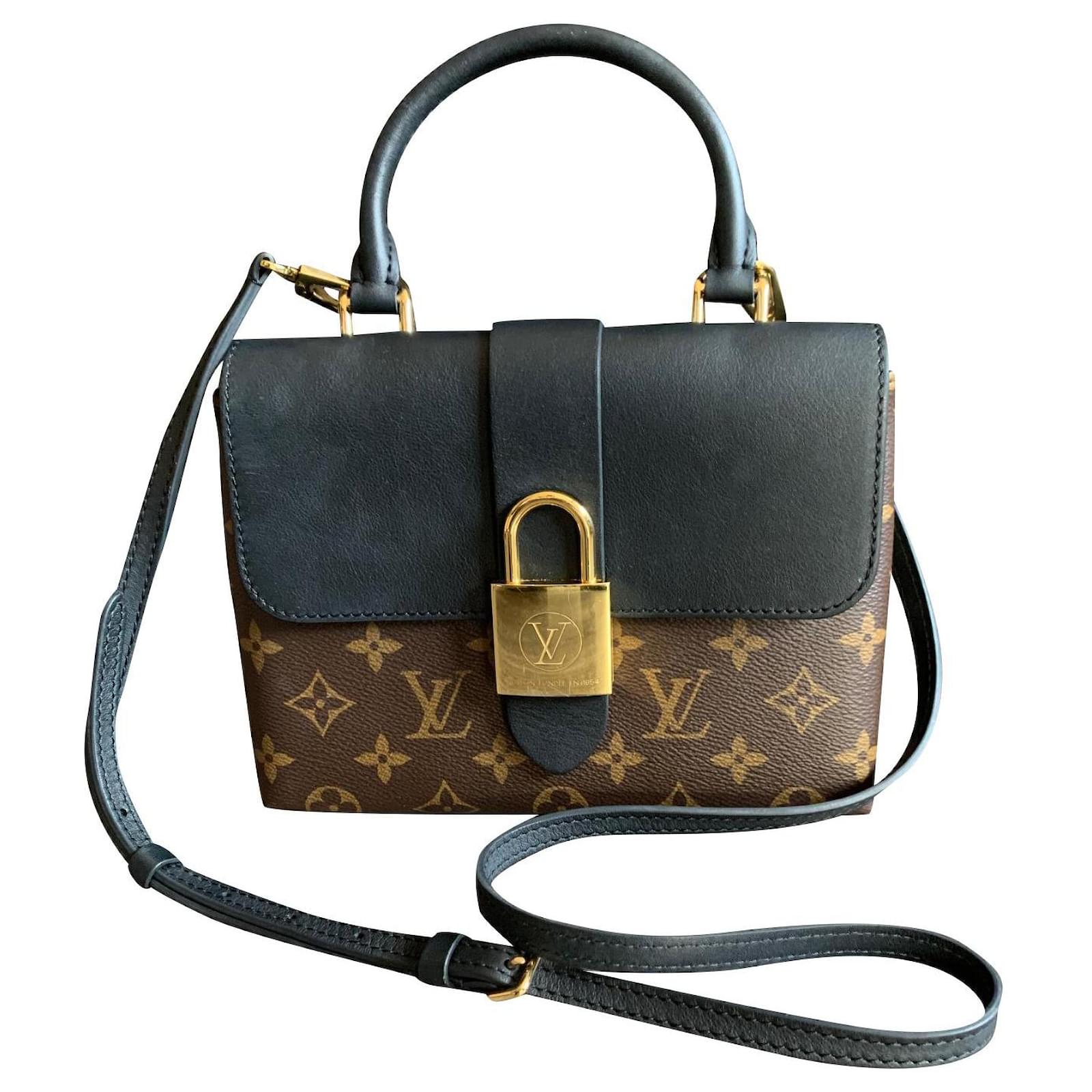 Pre-owned Louis Vuitton Locky Bb Leather Handbag In Black