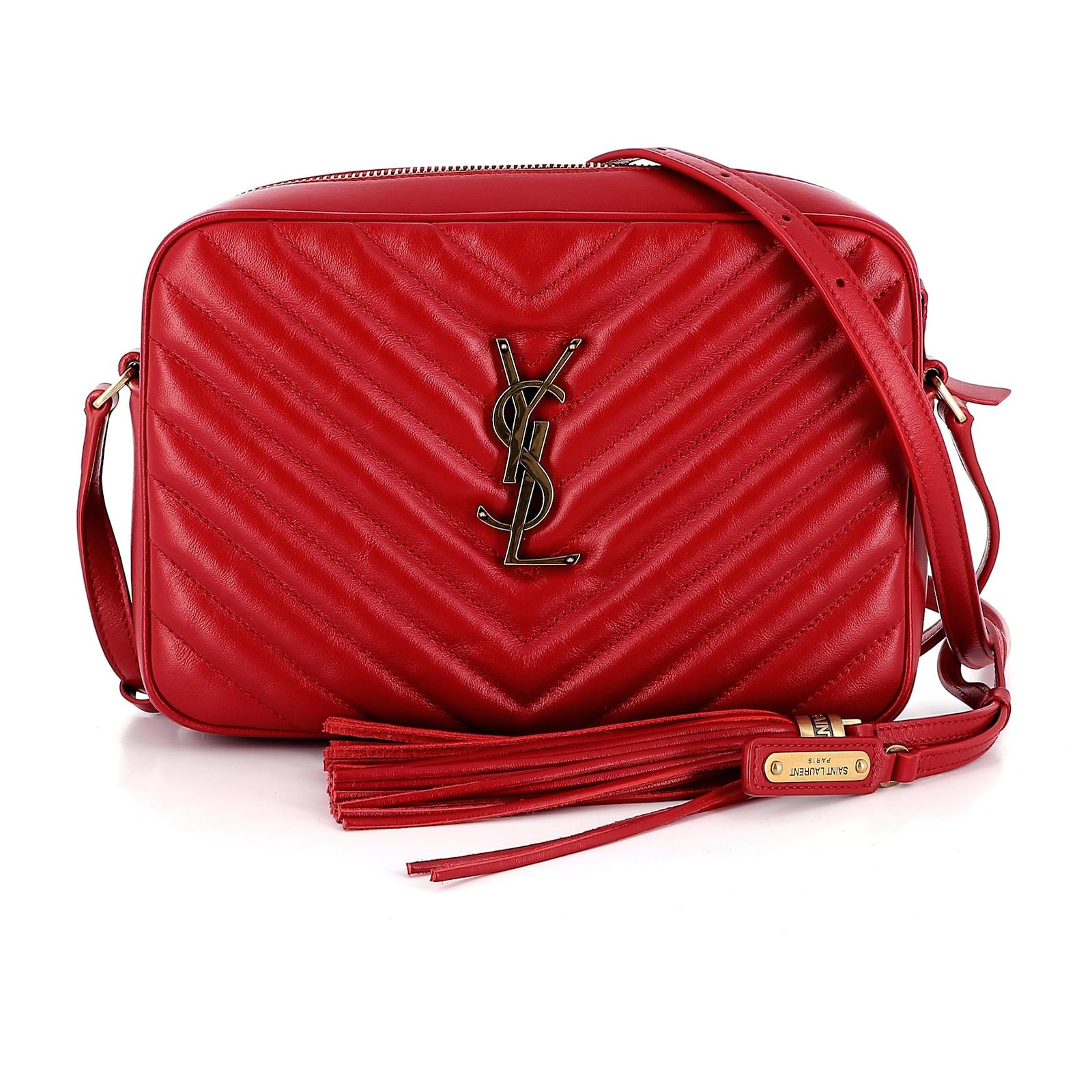 Saint Laurent Lou Red Leather ref.762686 Joli Closet