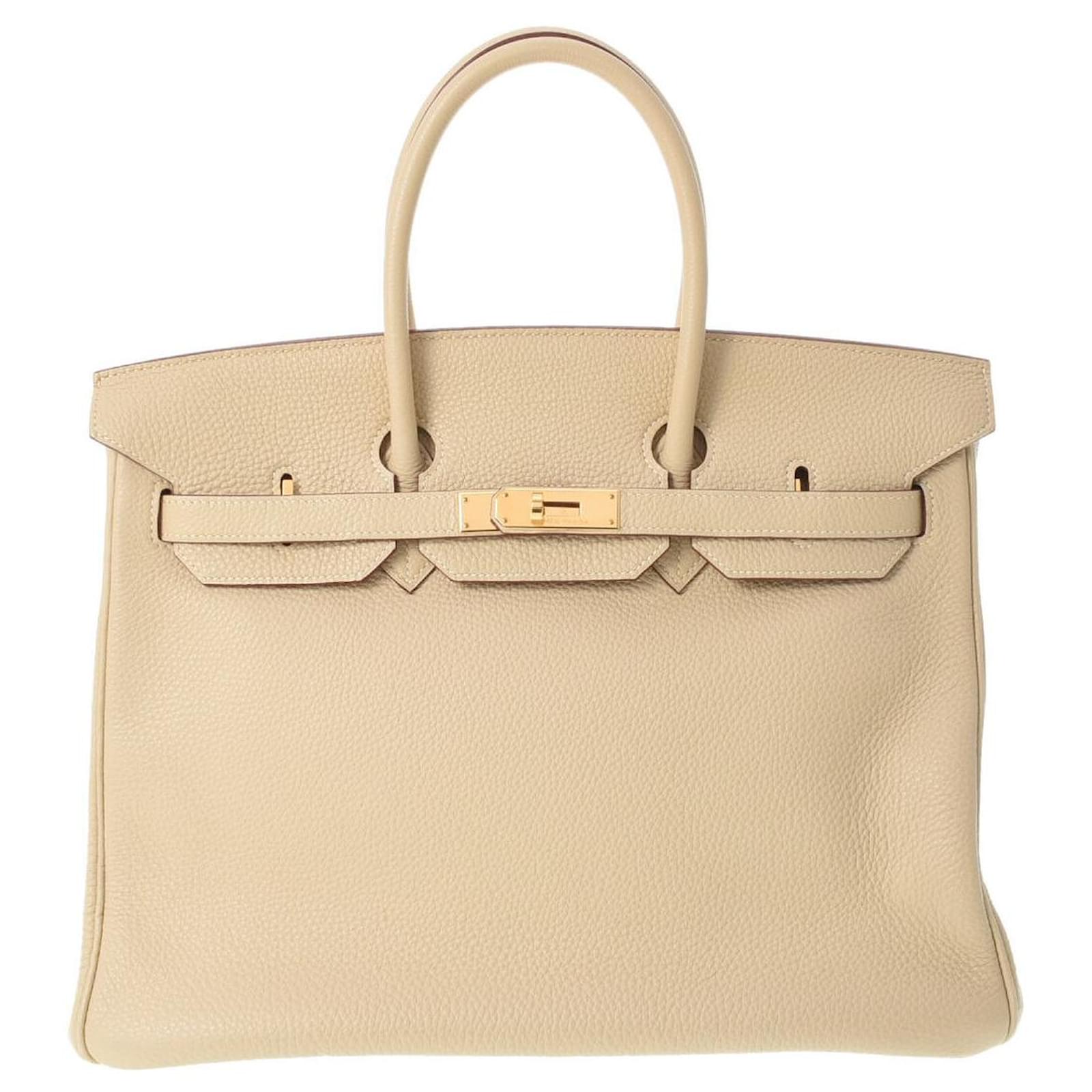 Hermès HERMES BIRKIN 35 Beige Leather ref.762691 - Joli Closet