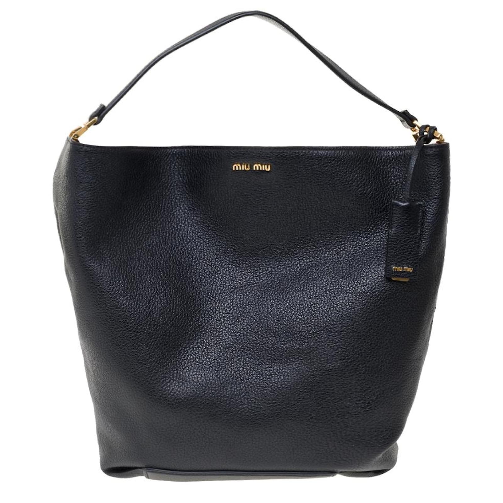 miu miu Black Leather ref.763113 Joli Closet