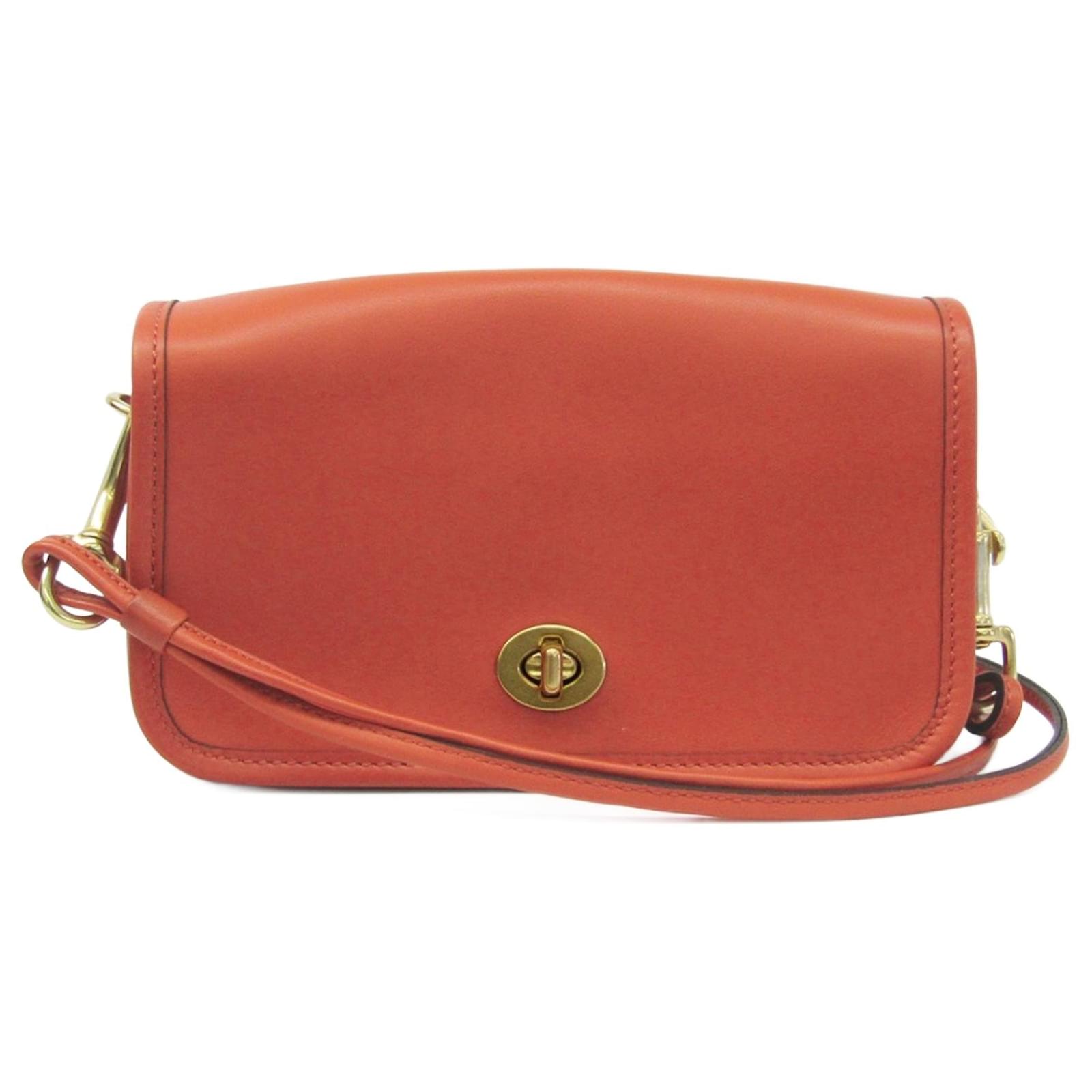 Coach Orange Leather ref.763300 - Joli Closet