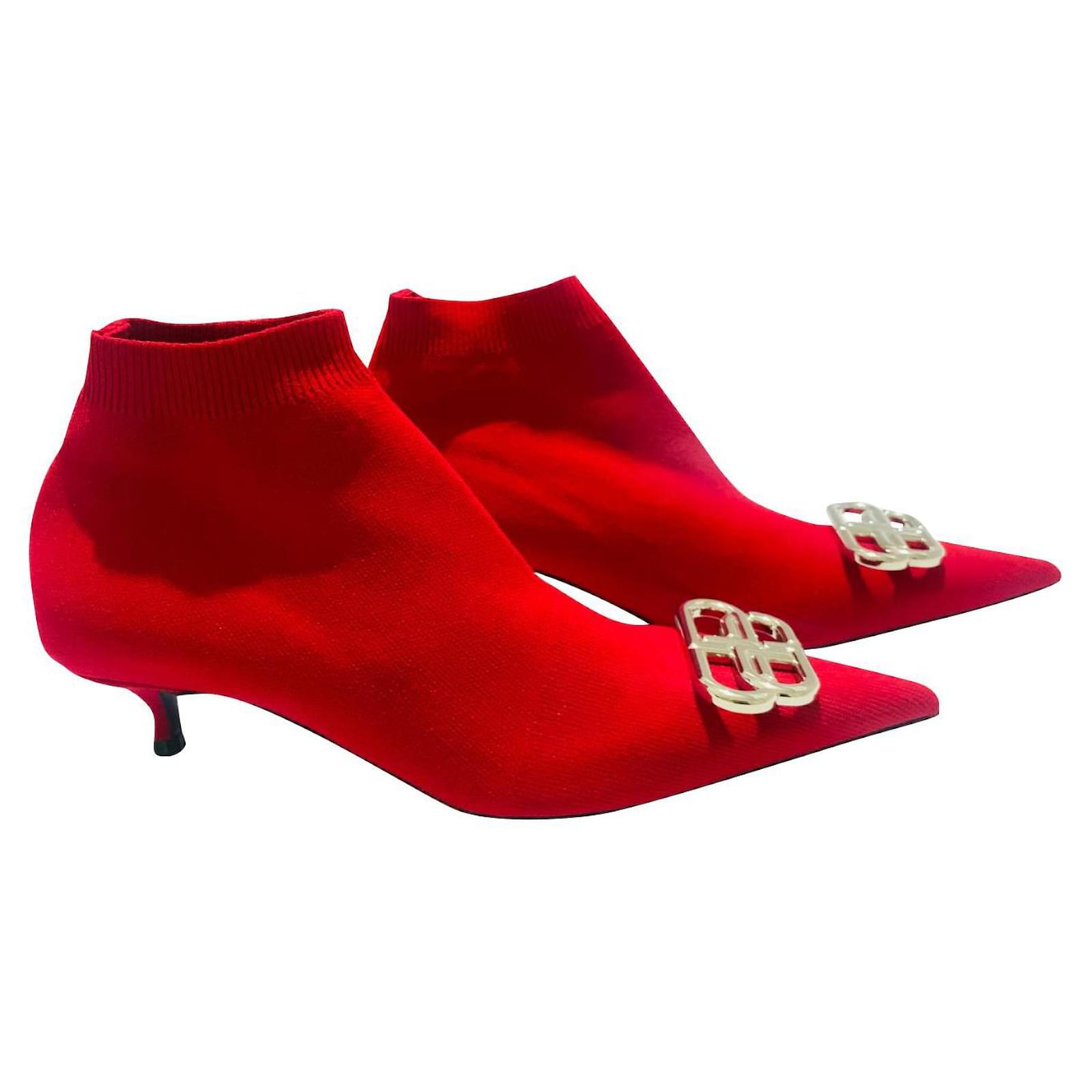 Balenciaga Woman Red Boots