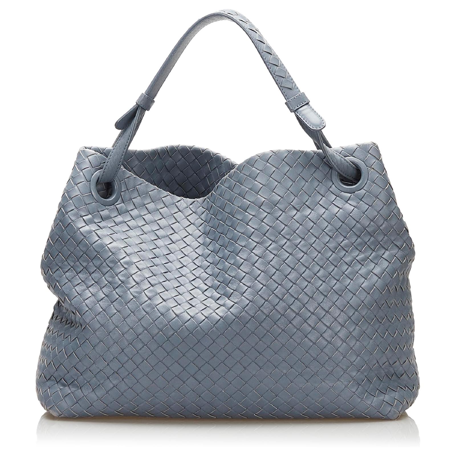 Bottega Tasche aus Intrecciato GardaLeder in Blau Kalbähnliches Kalb ref.764059 Joli