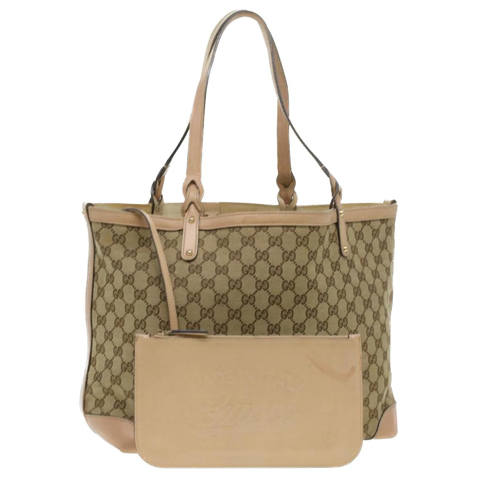 GUCCI GG Canvas Tote Bag Beige 247209 Auth ac1590 ref.764354 - Joli Closet