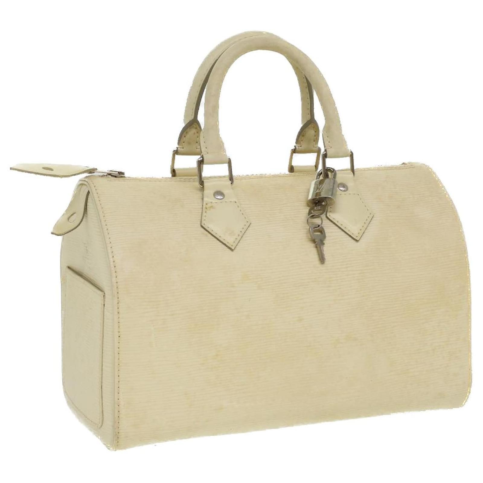 Louis Vuitton Epi Speedy 25 Hand Bag Ivory M5923J LV Auth ac1525 White  Leather ref.764612 - Joli Closet