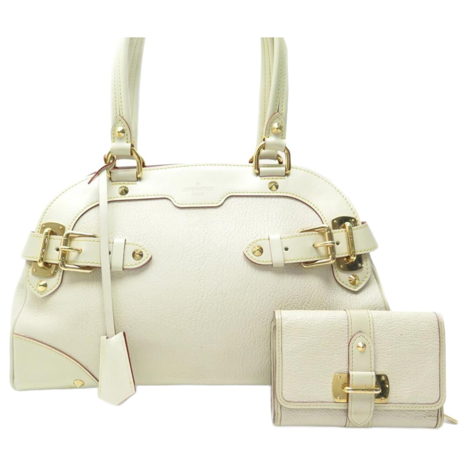 Louis Vuitton, Bags, Louis Vuitton Cream Suhali Leather Shoulder Bag With  Matching Zippy Wallet