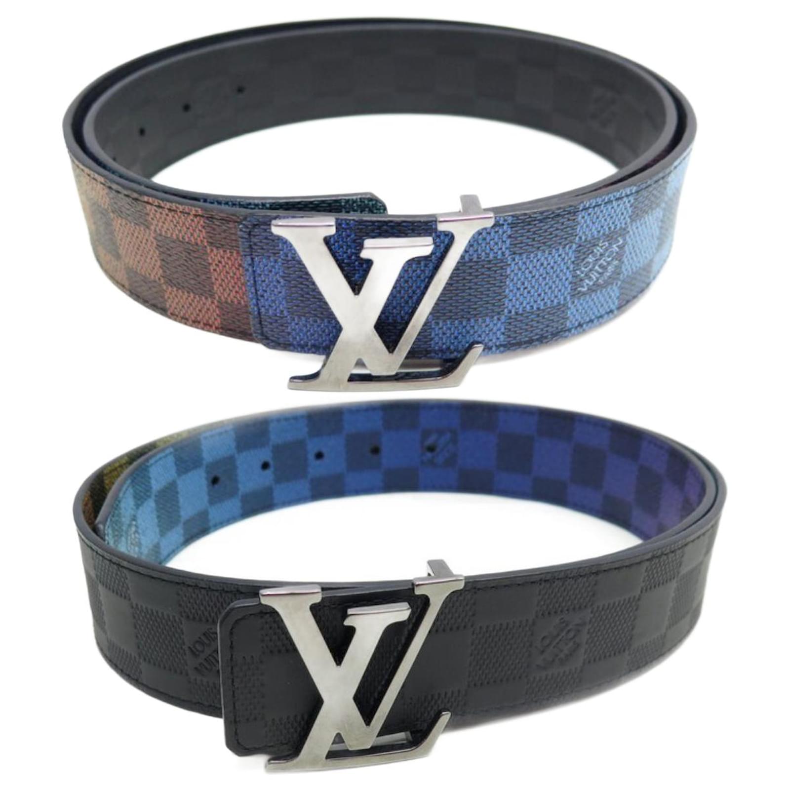 Louis Vuitton Belt LV Initiales Reversible Monogram Rainbow Brown