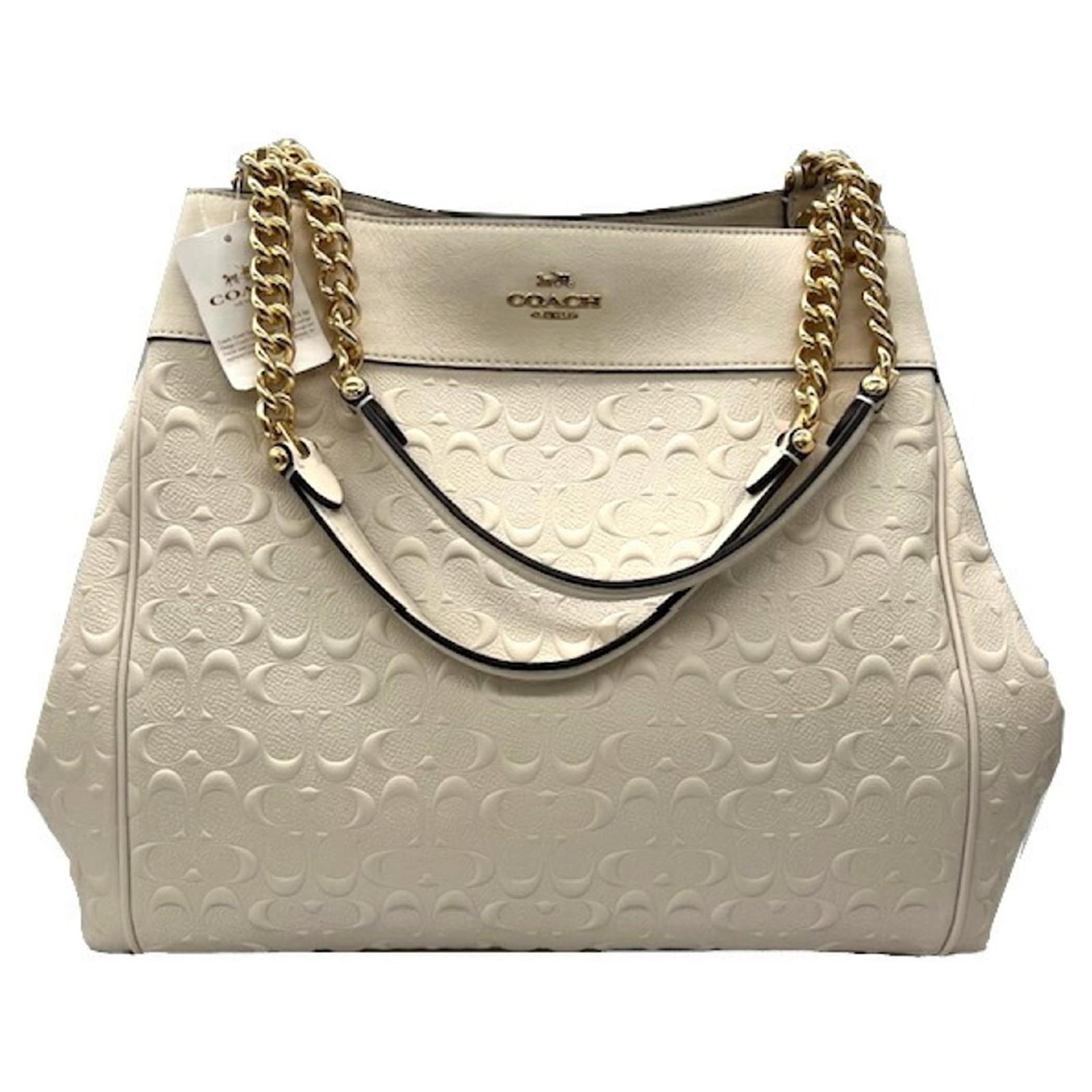 Coach White Leather  - Joli Closet