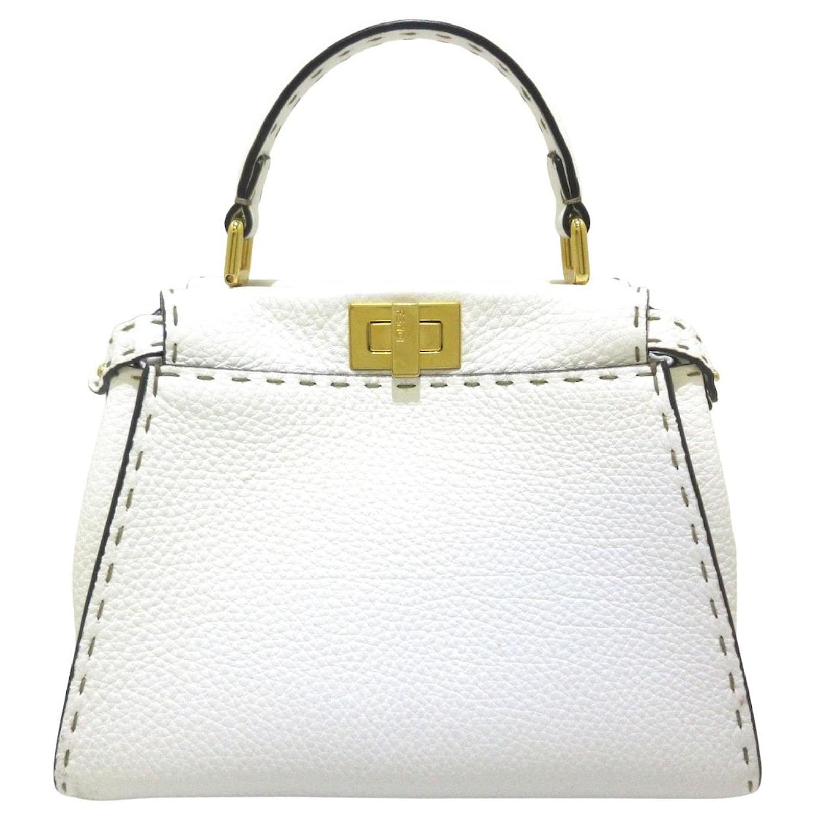 Fendi Peekaboo White Leather ref.765229 - Joli Closet