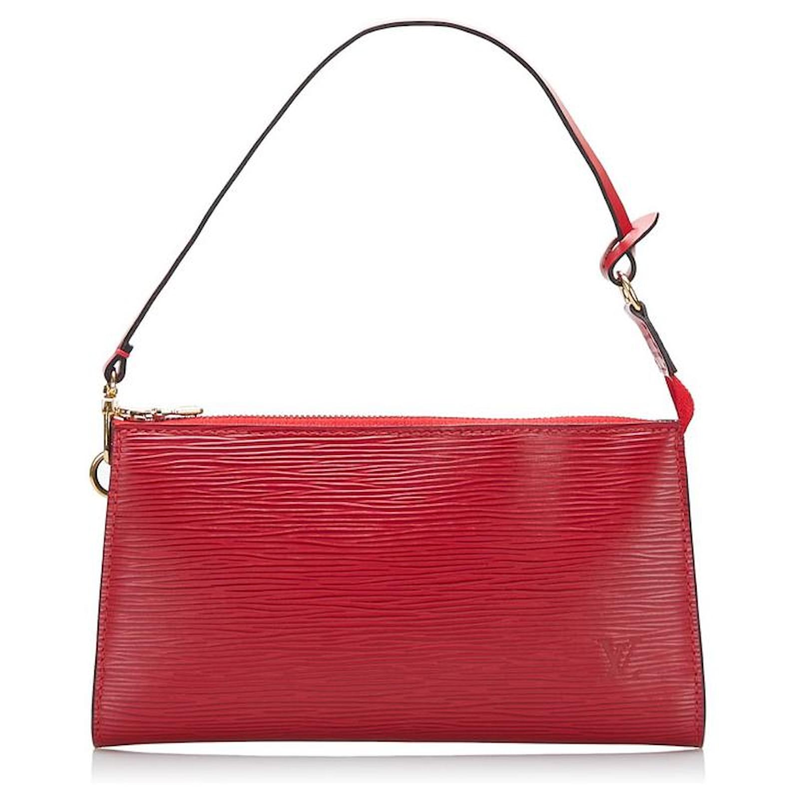 Louis Vuitton Epi Pochette Accessoires Red Pony-style calfskin ref ...