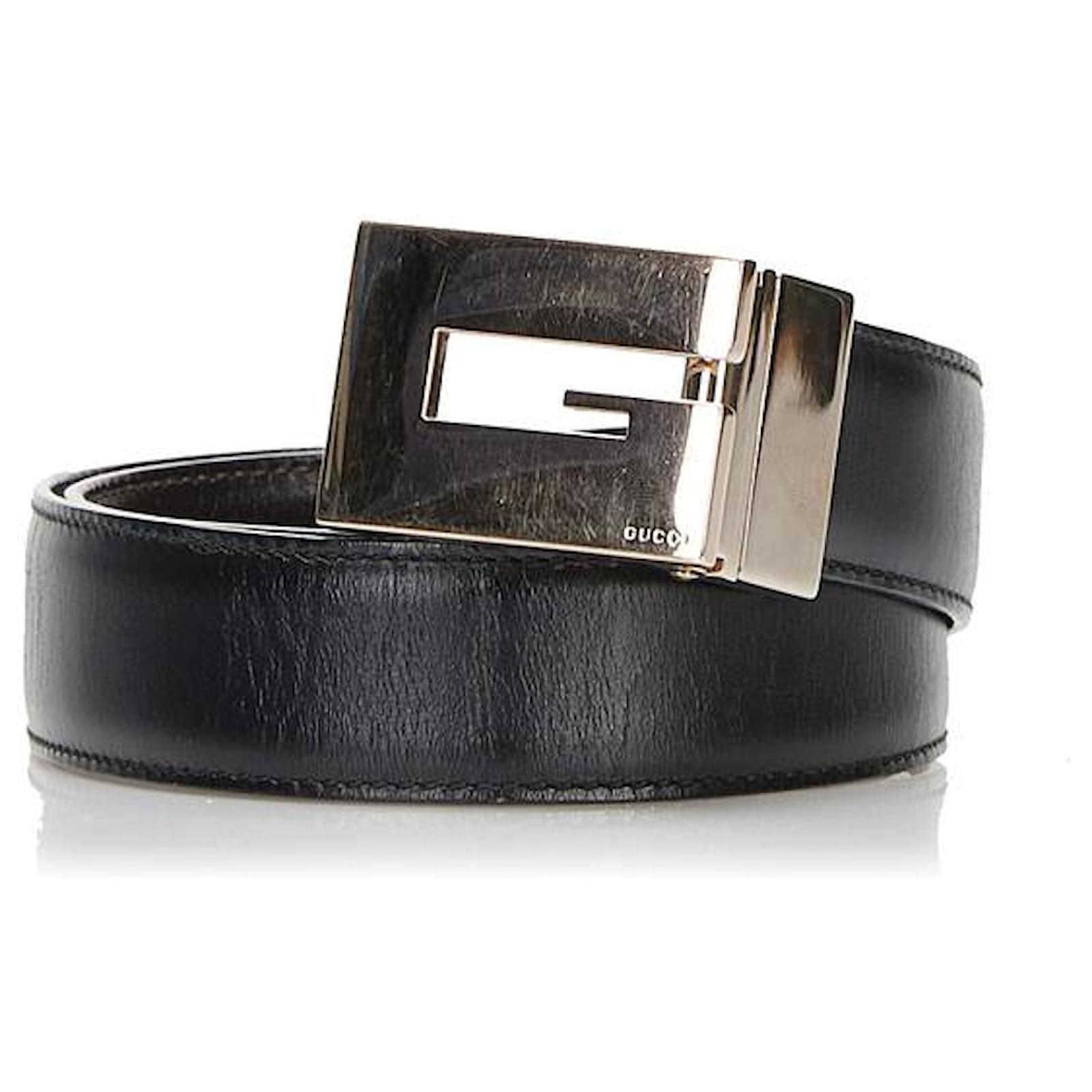 Gucci Reversible Square G Buckle Belt Leather Belt 036 1192