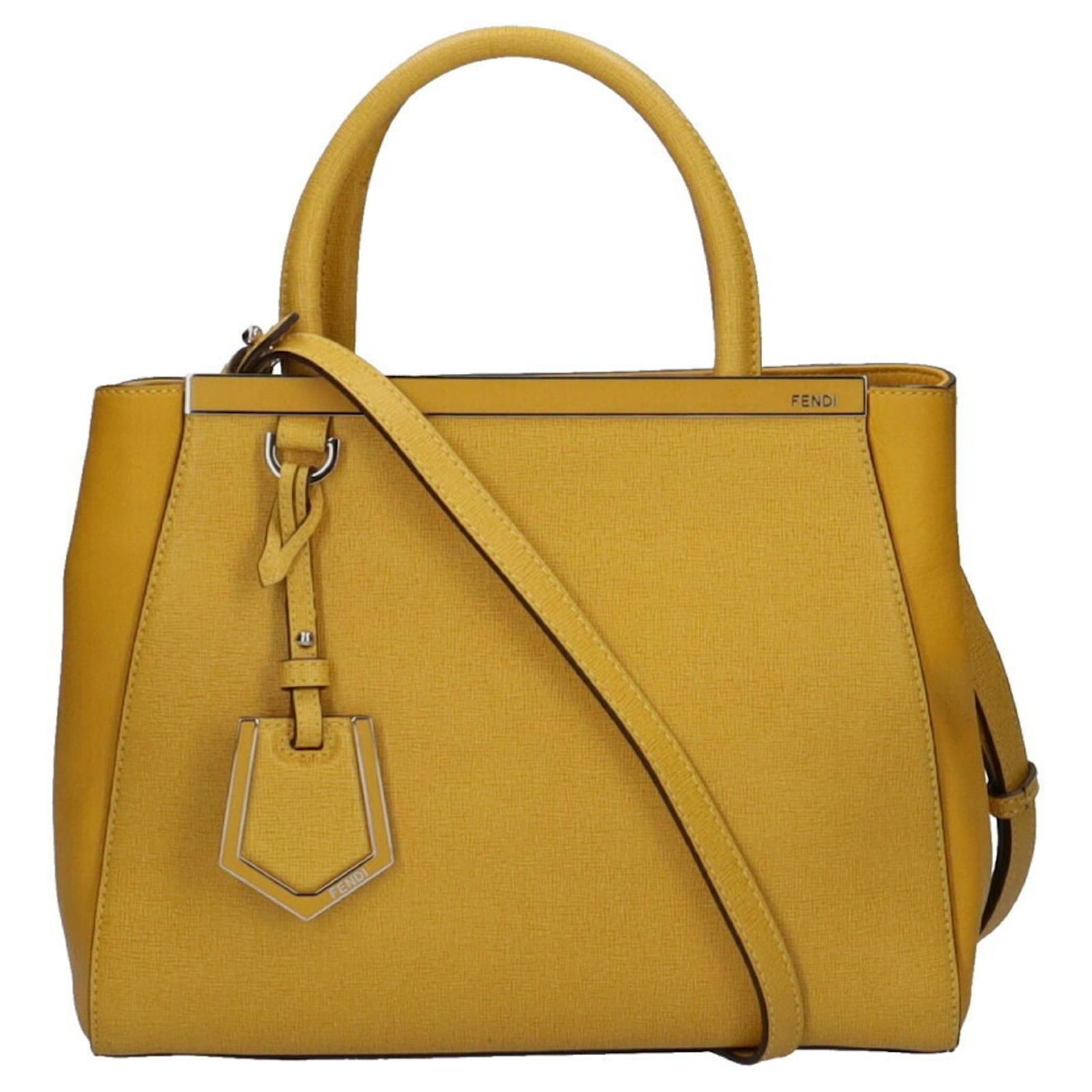 Fendi 2Jours Yellow Leather ref.766543 - Joli Closet