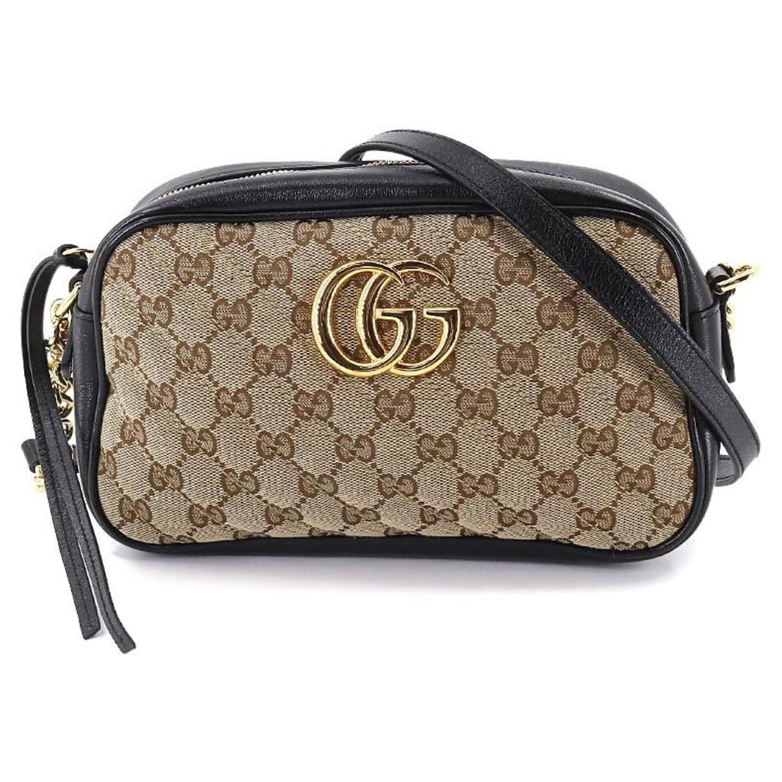 GUCCI / バッグ/--/BRW Gucci GG Marmont Beige Cloth ref.766833 - Joli Closet