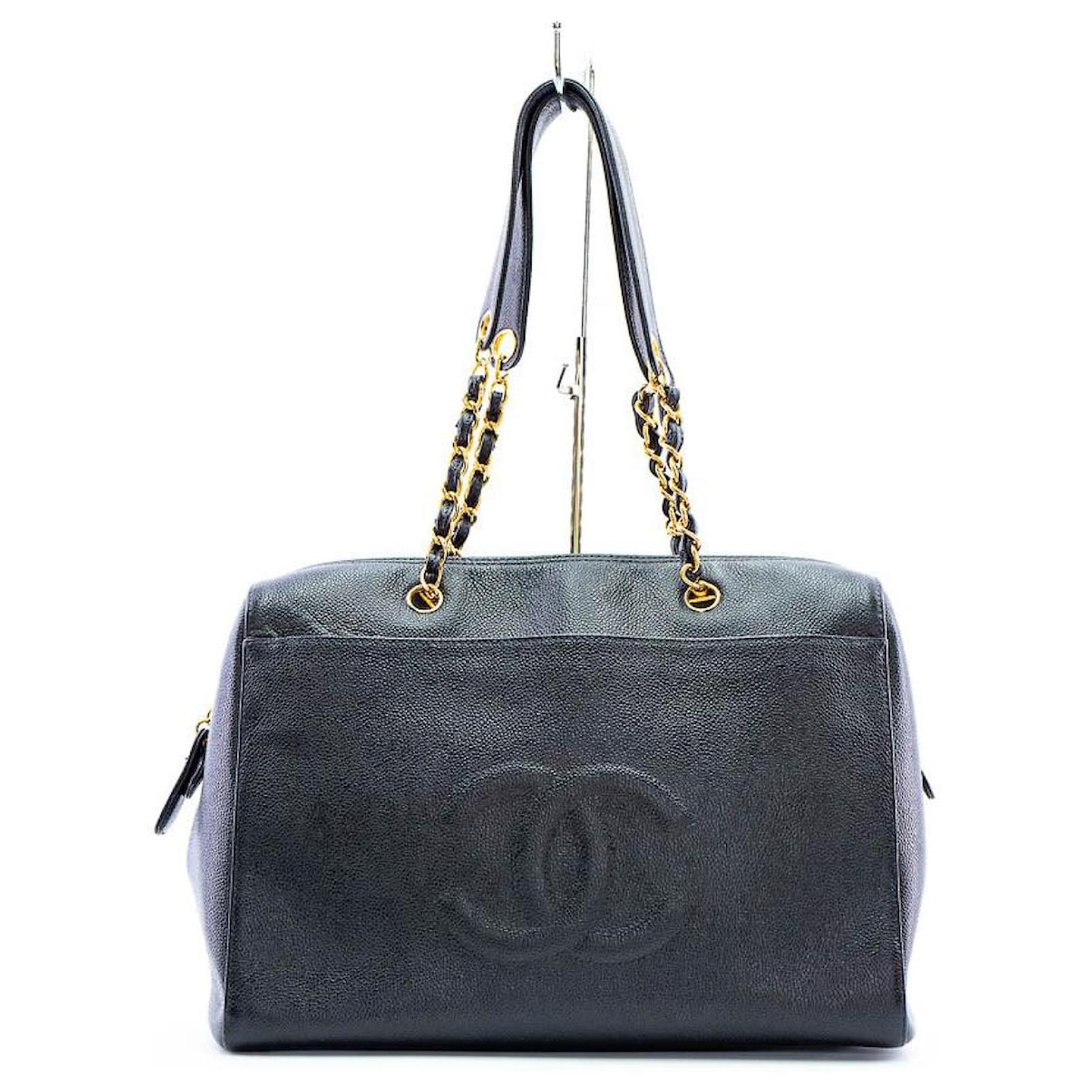Chanel Grand Shopping caviar leather tote bag Black ref.767211 - Joli Closet