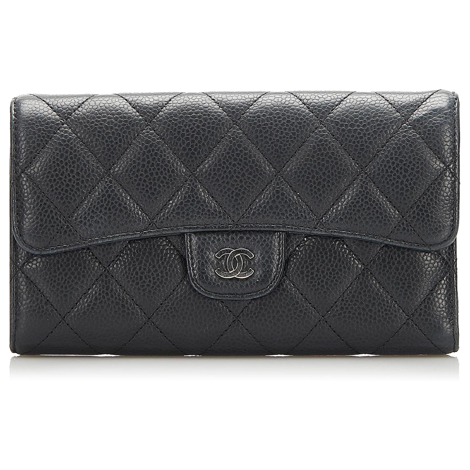 Chanel Black CC Flap Continental Wallet Leather  - Joli Closet