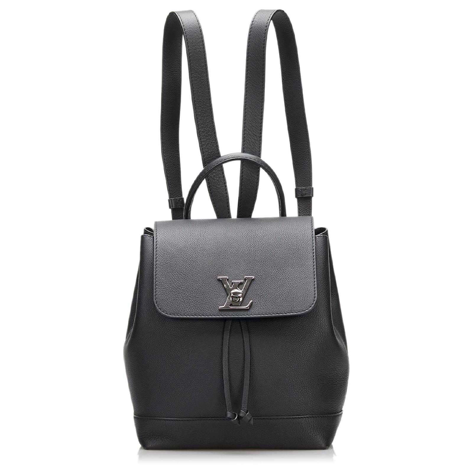 Louis Vuitton Lock Me Backpack Black Leather