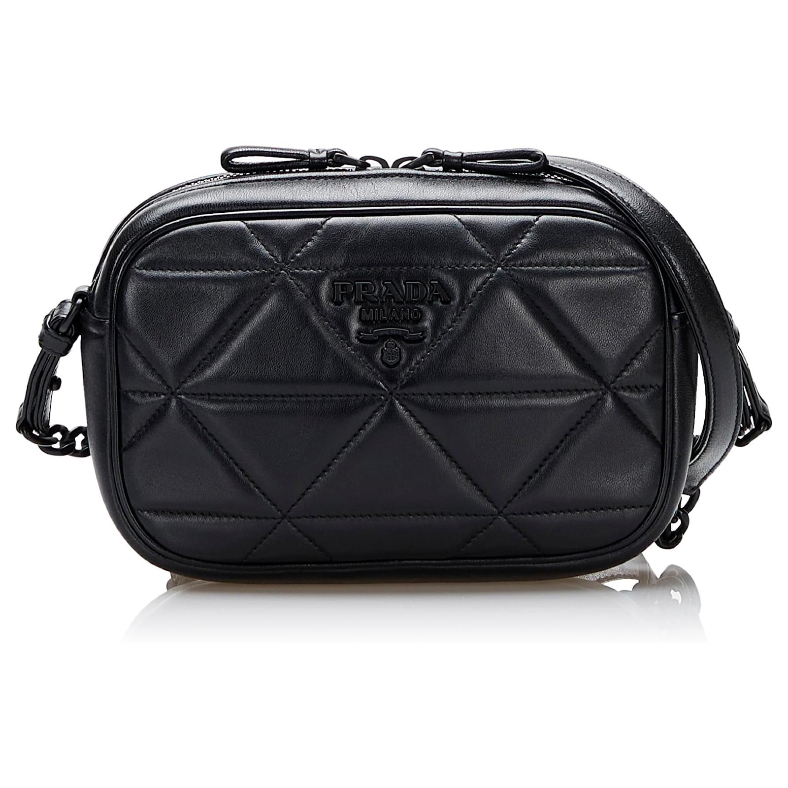 Prada Black Spectrum Nappa Camera Bag Leather ref.767420 Joli Closet