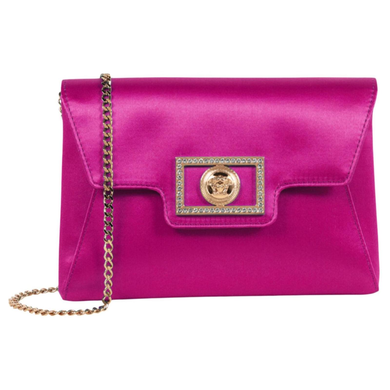 Versace Crystal La Medusa Clutch Pink ref.770446 - Joli Closet
