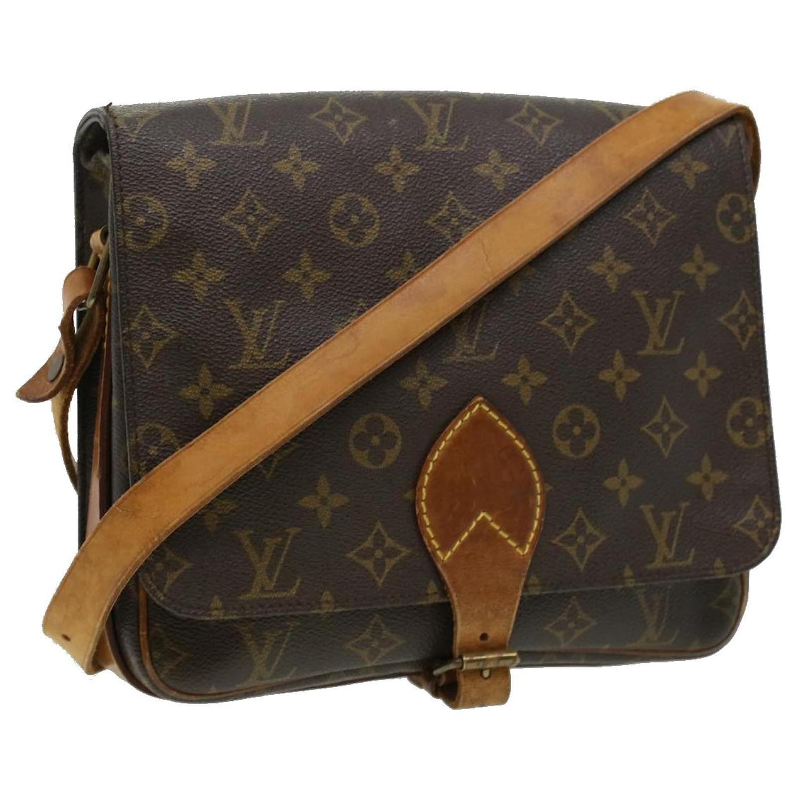 LOUIS VUITTON Monogram Cartouchiere GM Shoulder Bag M51252 LV Auth