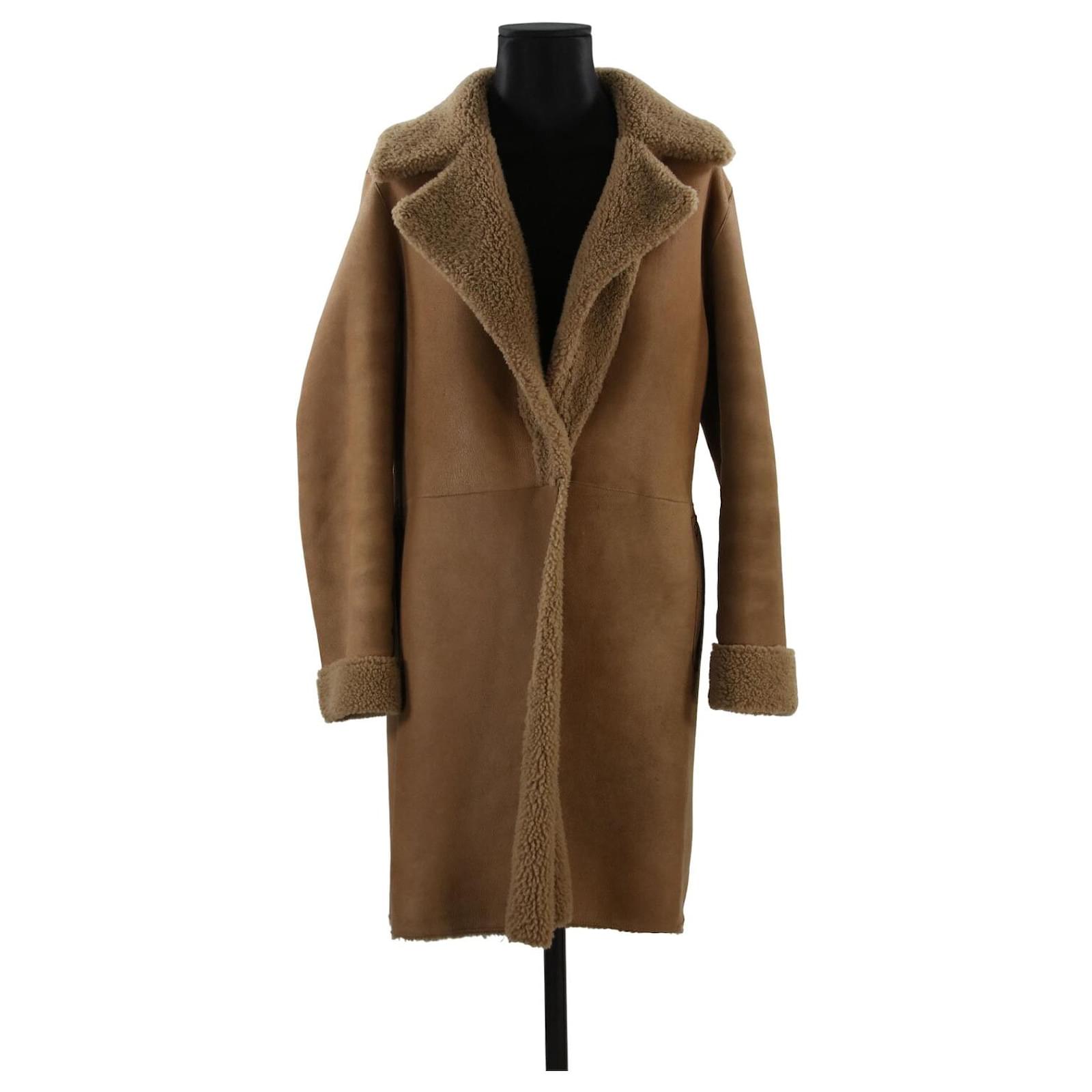 Manteau Gérard Darel En Cuir - Taille 40 - Noir - Occasion Très Bon état - Style Basique
