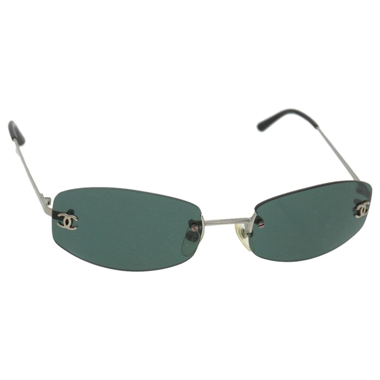 CHANEL Sunglasses metal Black Silver CC Auth yk5635 Silvery ref.772060 - Joli  Closet
