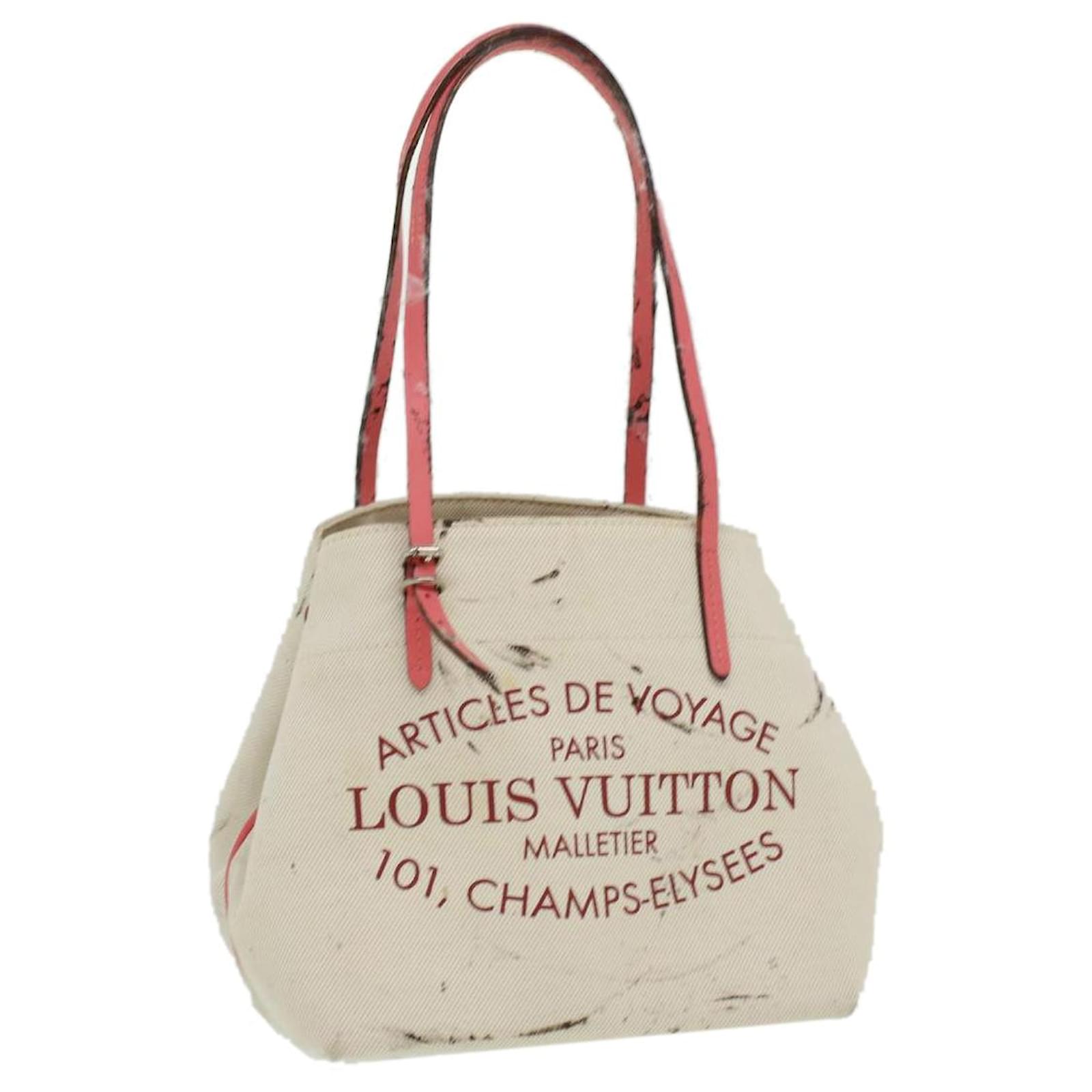 LOUIS VUITTON Cabas PM Tote Bag Beige Pink M94505 LV Auth bs3587 Cloth  ref.773051 - Joli Closet