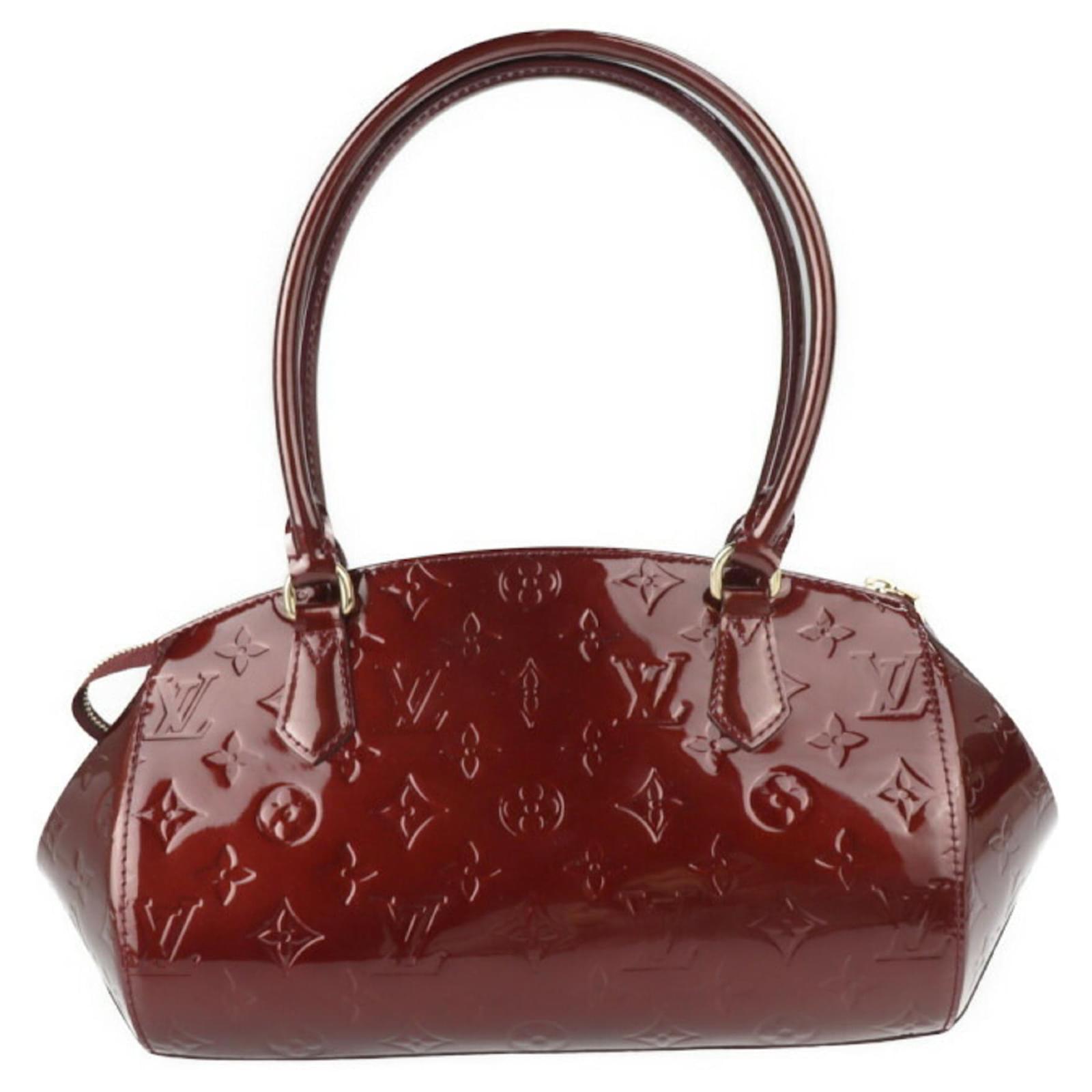 LOUIS VUITTON Monogram Vernis Sherwood GM Hand Bag Broncorail LV Auth ki2535