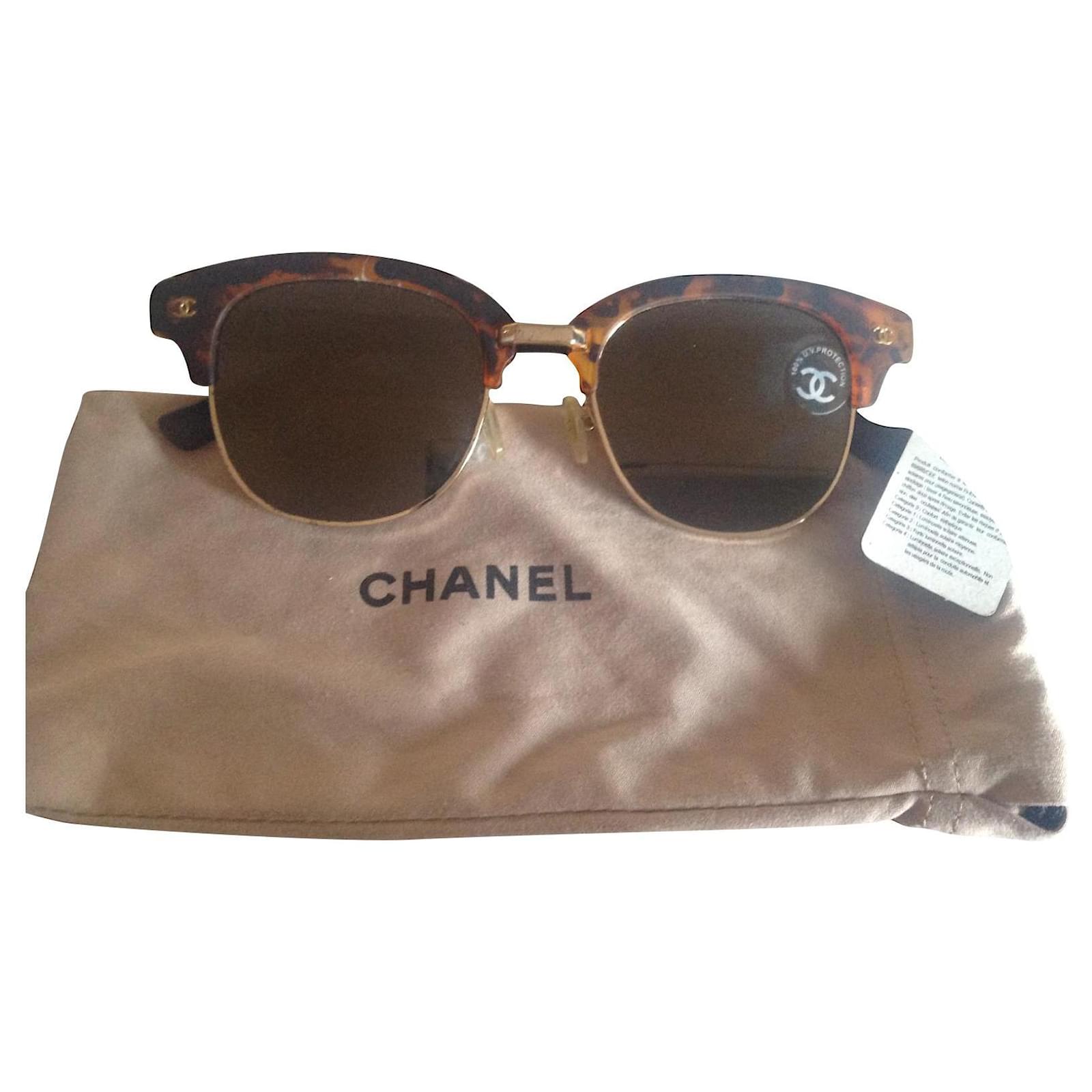 Chanel Sunglasses Dark brown Acrylic ref.773776 - Joli Closet