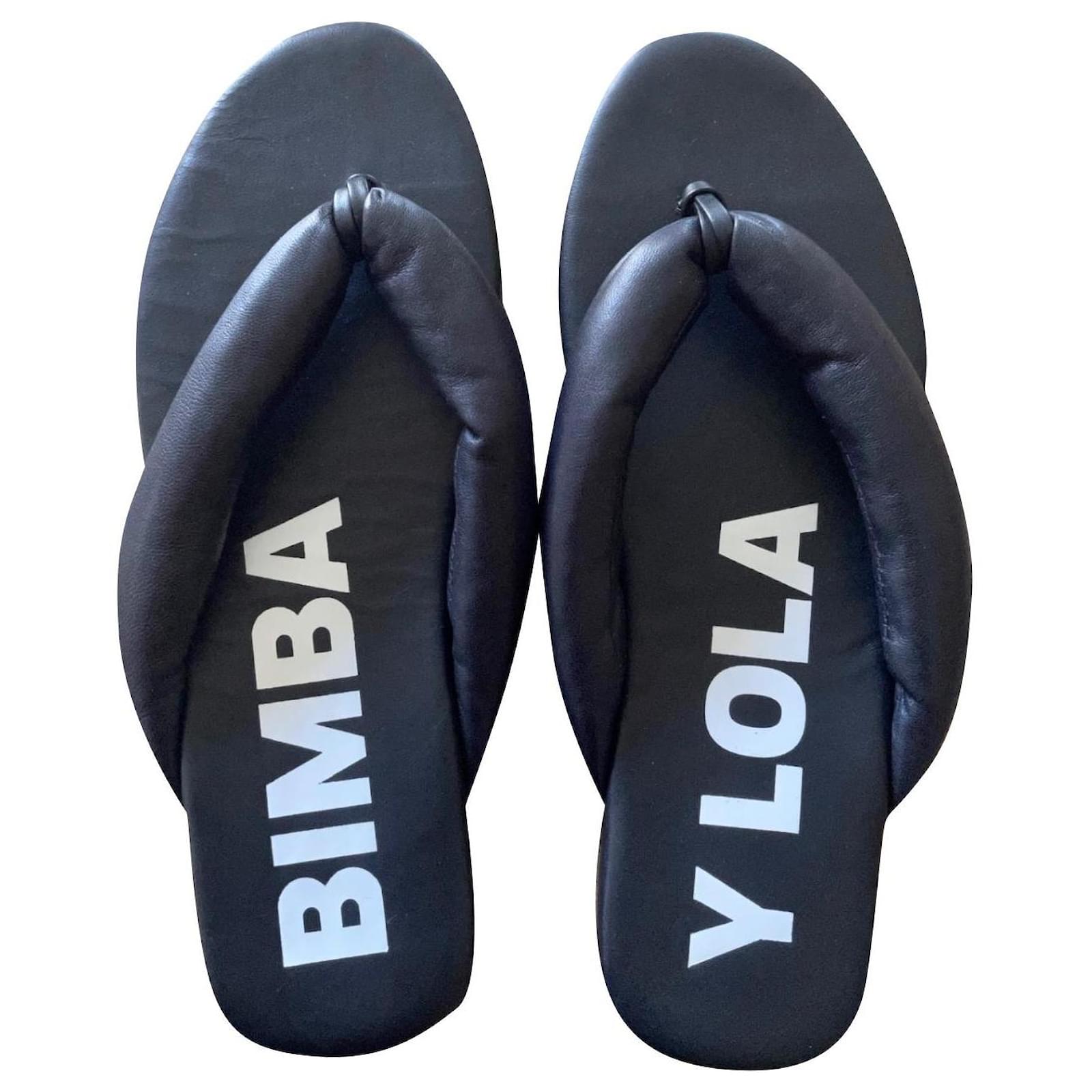 Sandalias Planas Chanclas Negras Bimba Y Lola Sandalias Bimba Y