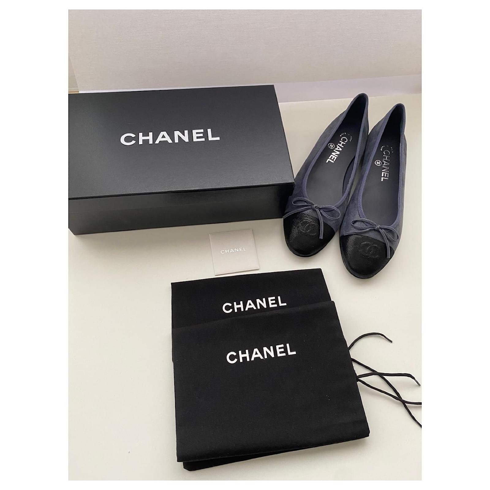 Chanel Ballerina Dark blue Leather ref.775048 - Joli Closet
