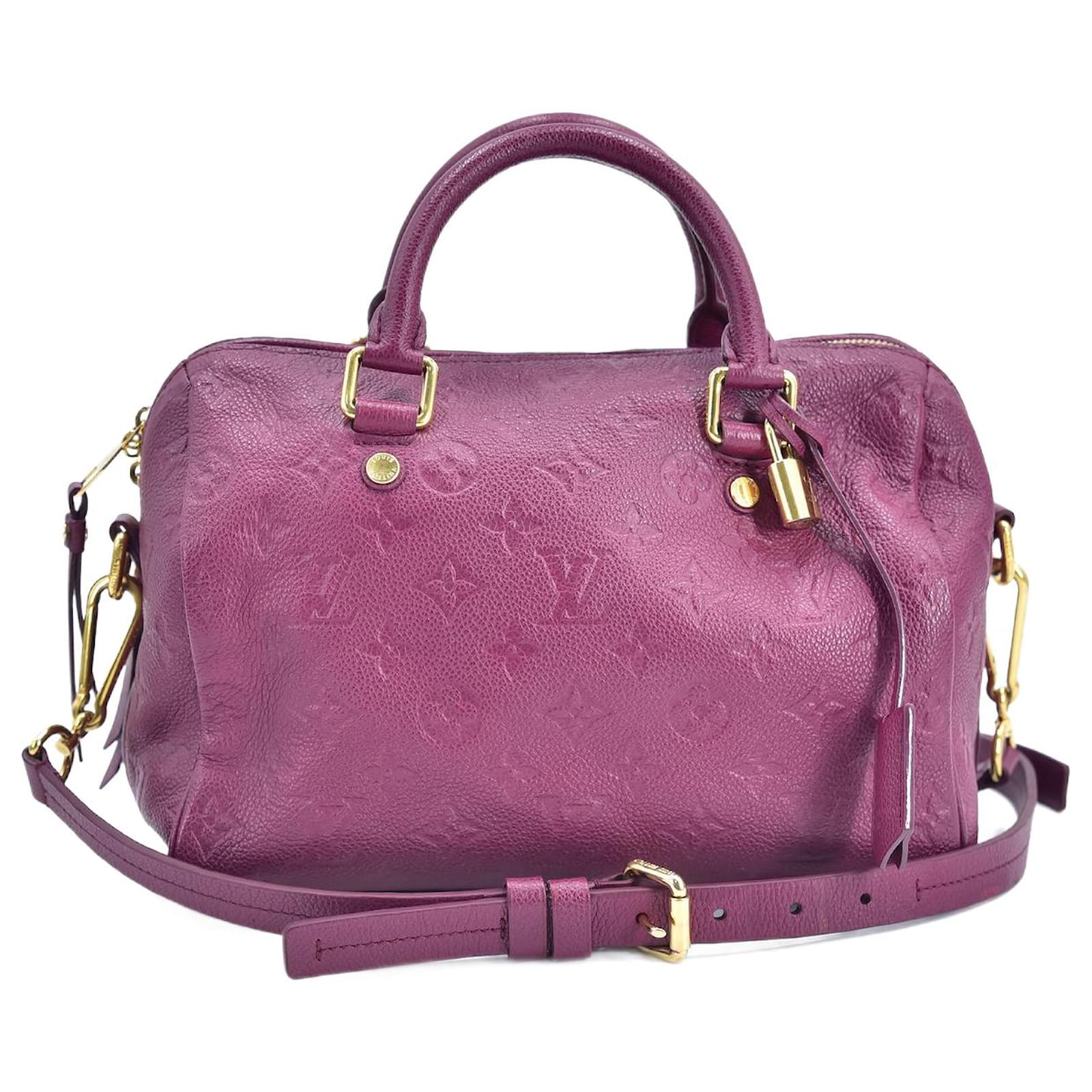 Louis Vuitton speedy Bandouliere 25 Purple Leather ref.781449 - Joli Closet