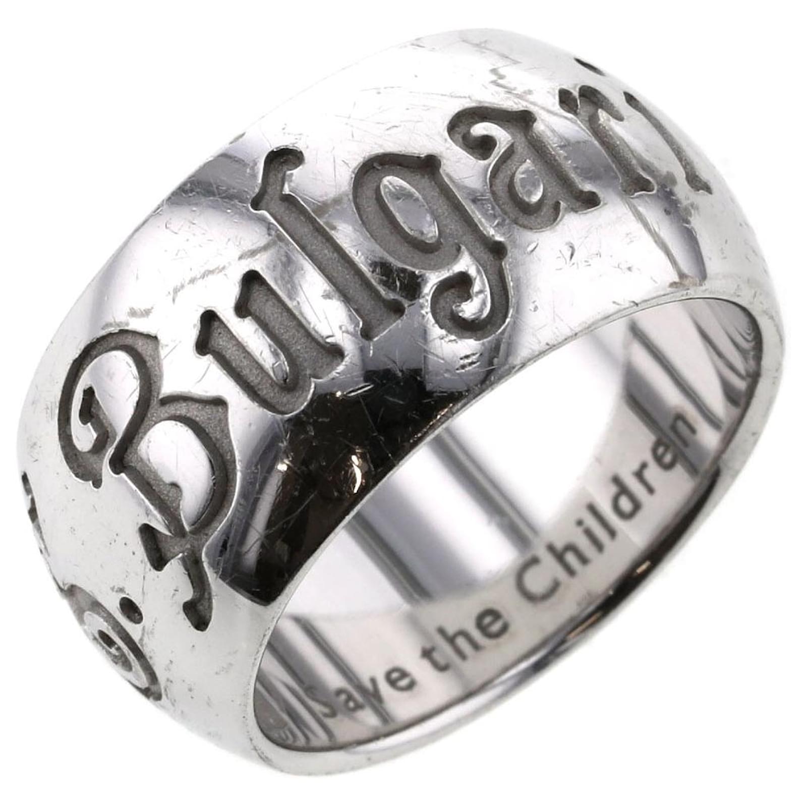 Bulgari Save The Children Dome Ring AN855239 Silvery Silver Metal  ref.775857 - Joli Closet