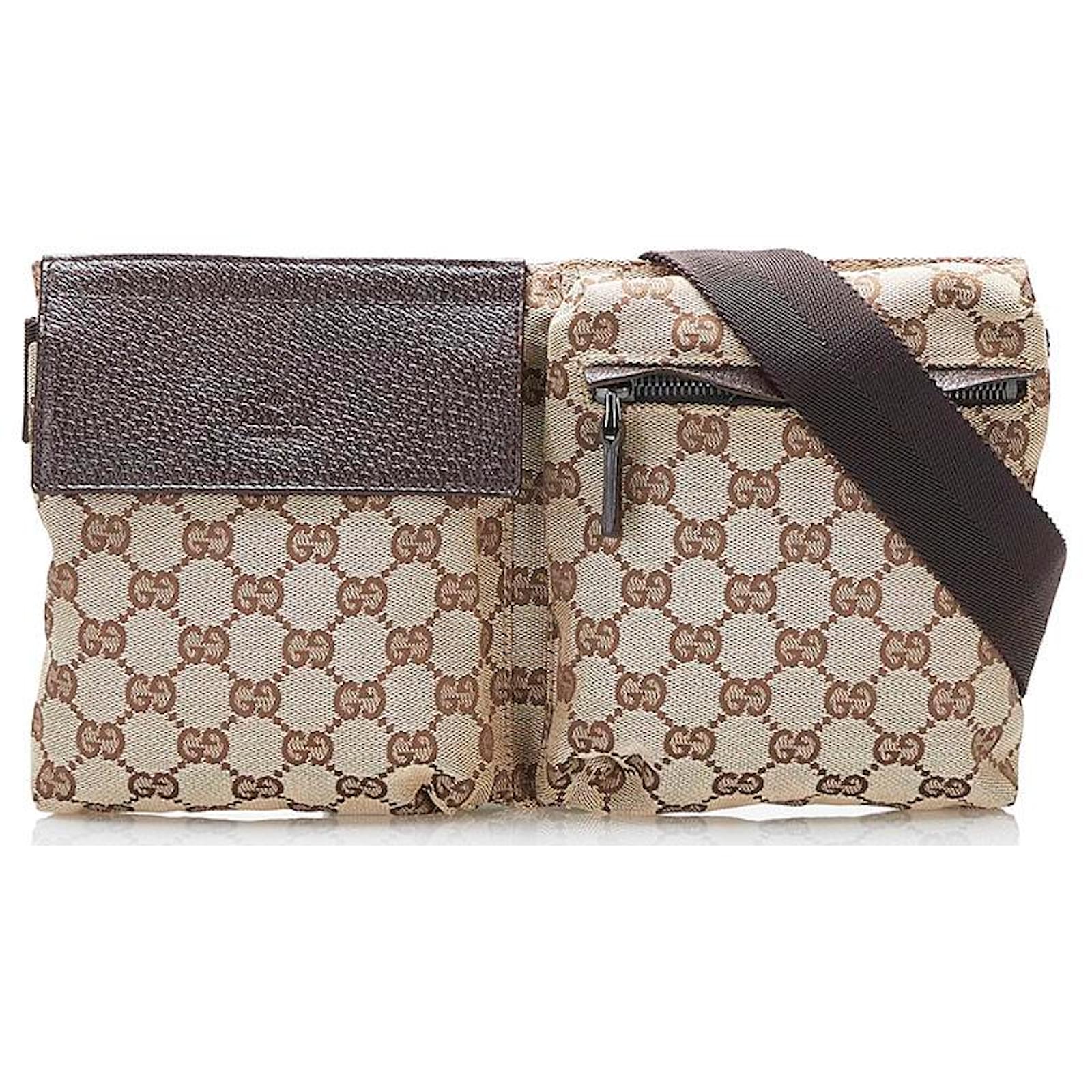 Gucci GG Canvas Belt Bag 28566 Beige Cloth ref.775876 - Joli Closet
