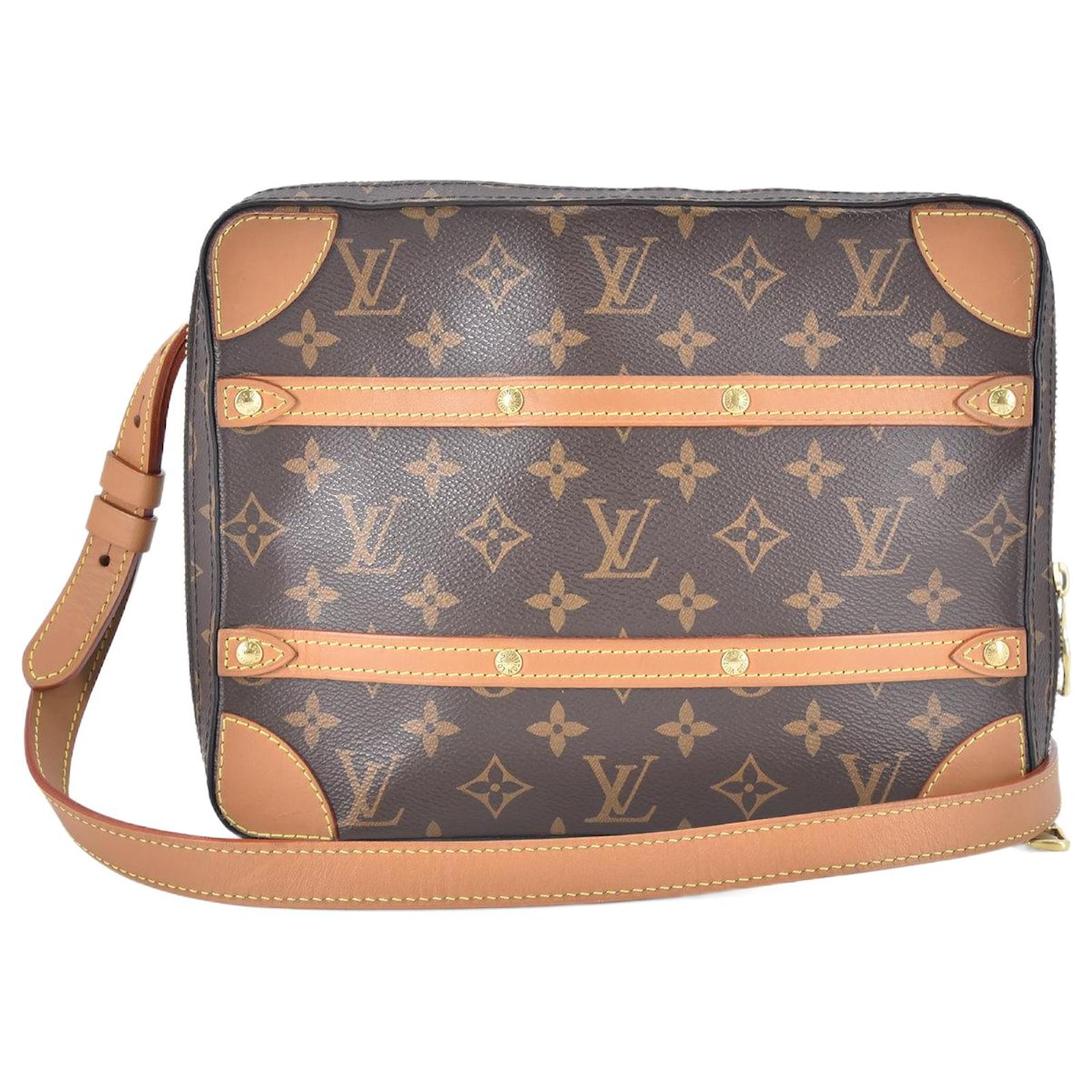 Louis Vuitton Soft Trunk Shoulder Bag in Brown Monogram Canvas and