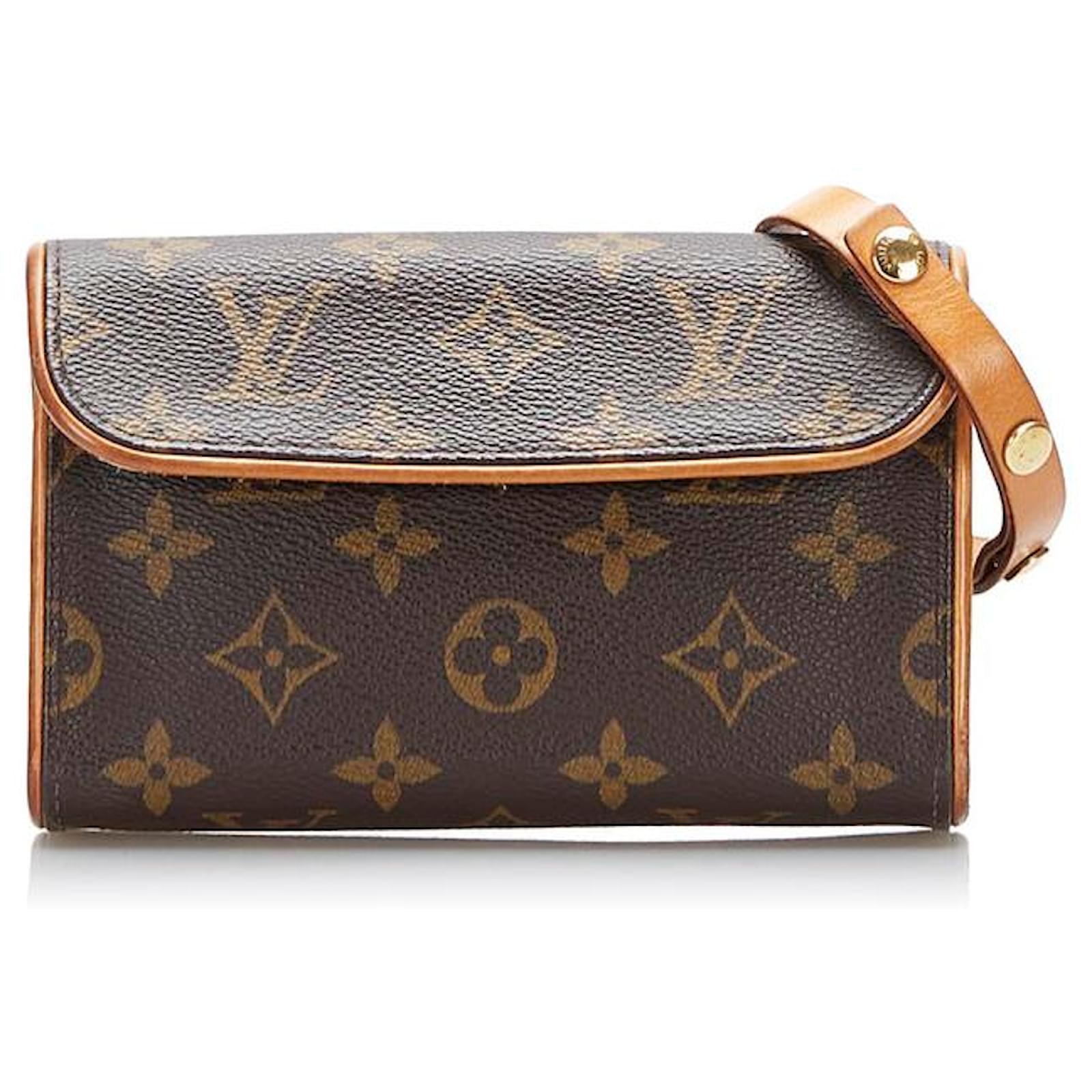Louis Vuitton Brown Canvas Monogram Pochette Florentine Belt Bag