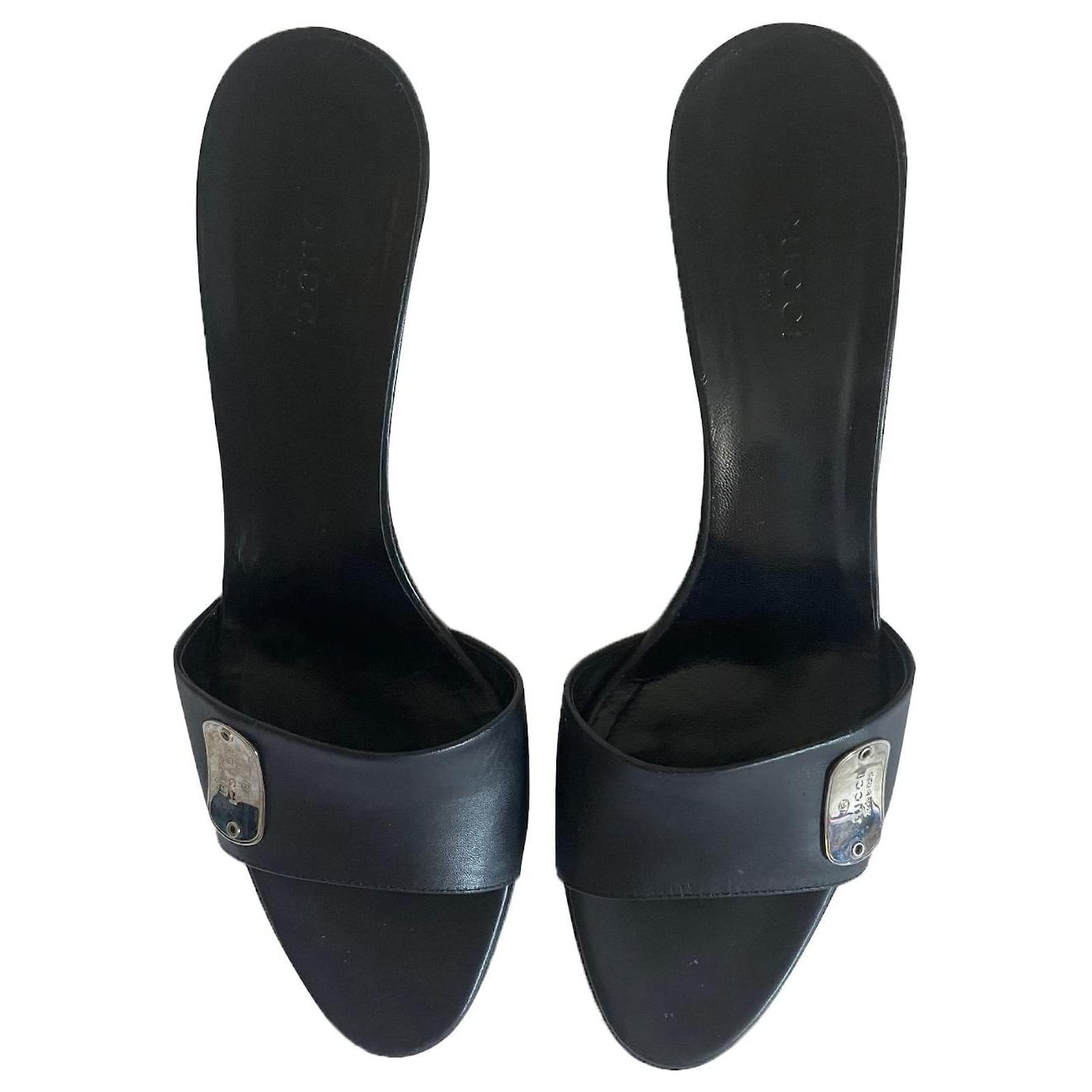 Gucci Heels Black Leather ref.776052 Joli Closet