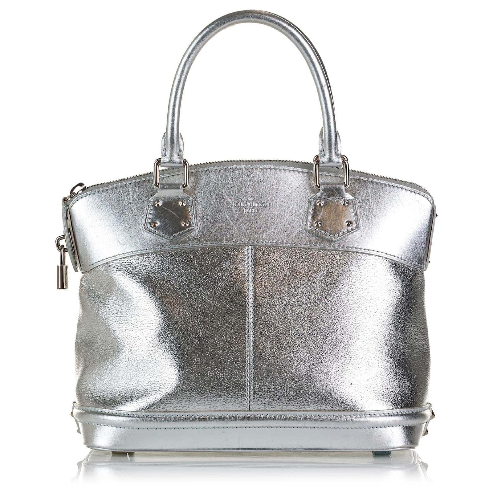 Louis Vuitton Silver Suhali Lockit PM Silvery Leather ref.776113