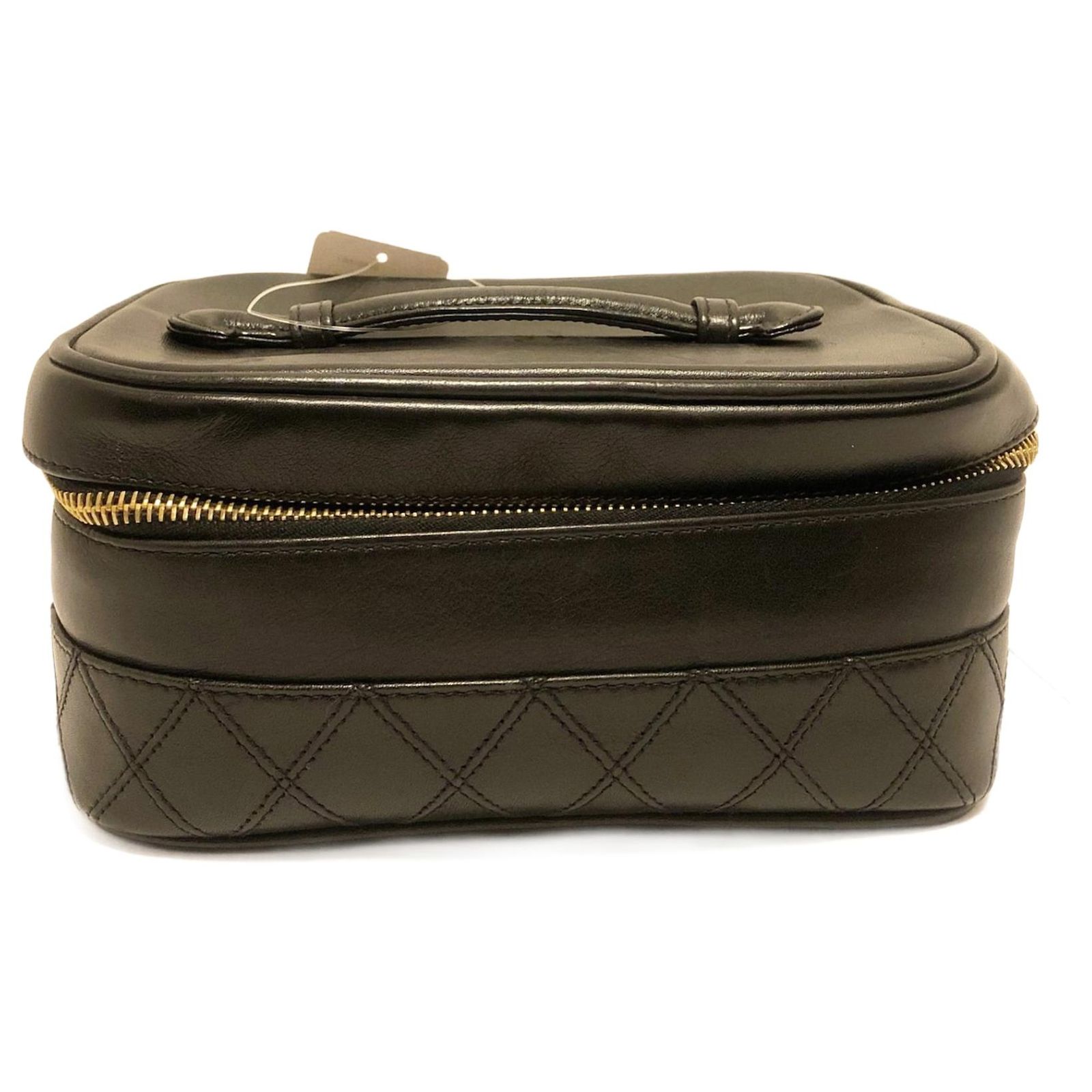 Trousses De Maquillage Vintage Vanity Simili Cuir Noir - Occasion, Fourre-tout Rétro