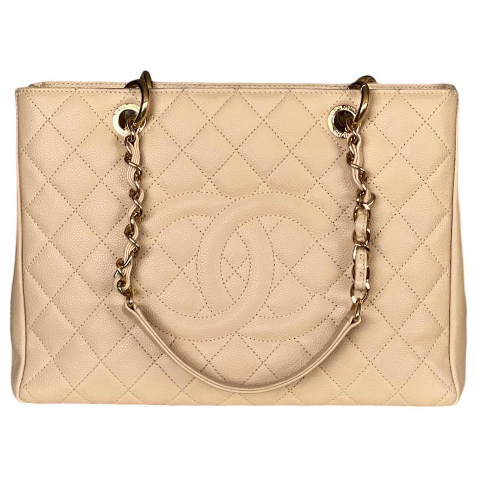 Grand shopping leather tote Chanel Beige in Leather - 36349842