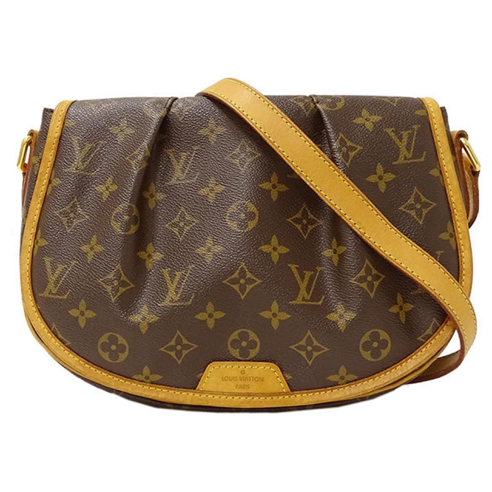 Menilmontant cloth crossbody bag Louis Vuitton Brown in Cloth