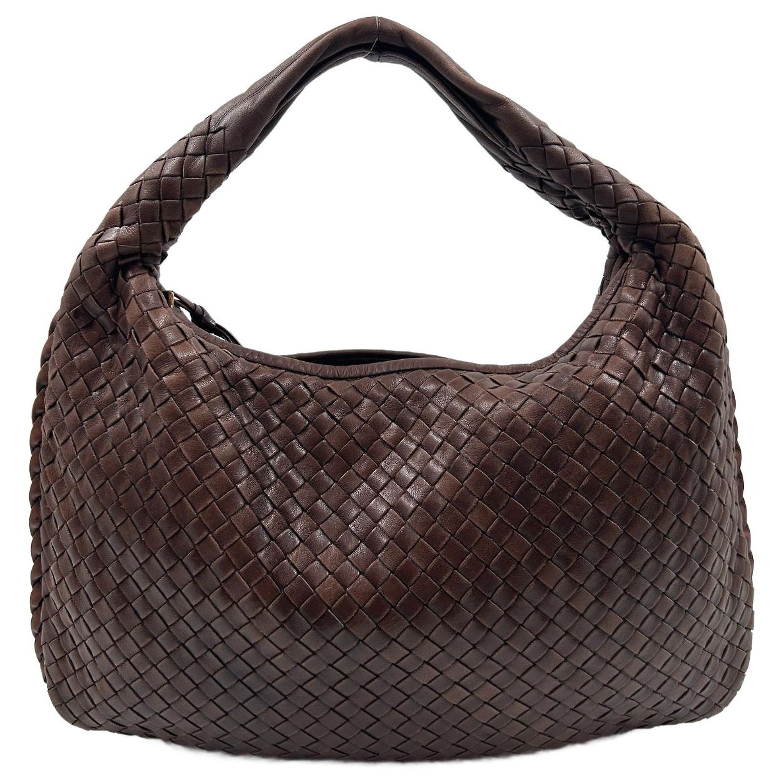 Ceinture Moyenne Femme Zara - Cuir Marron, Double Taille, Occasion, Large