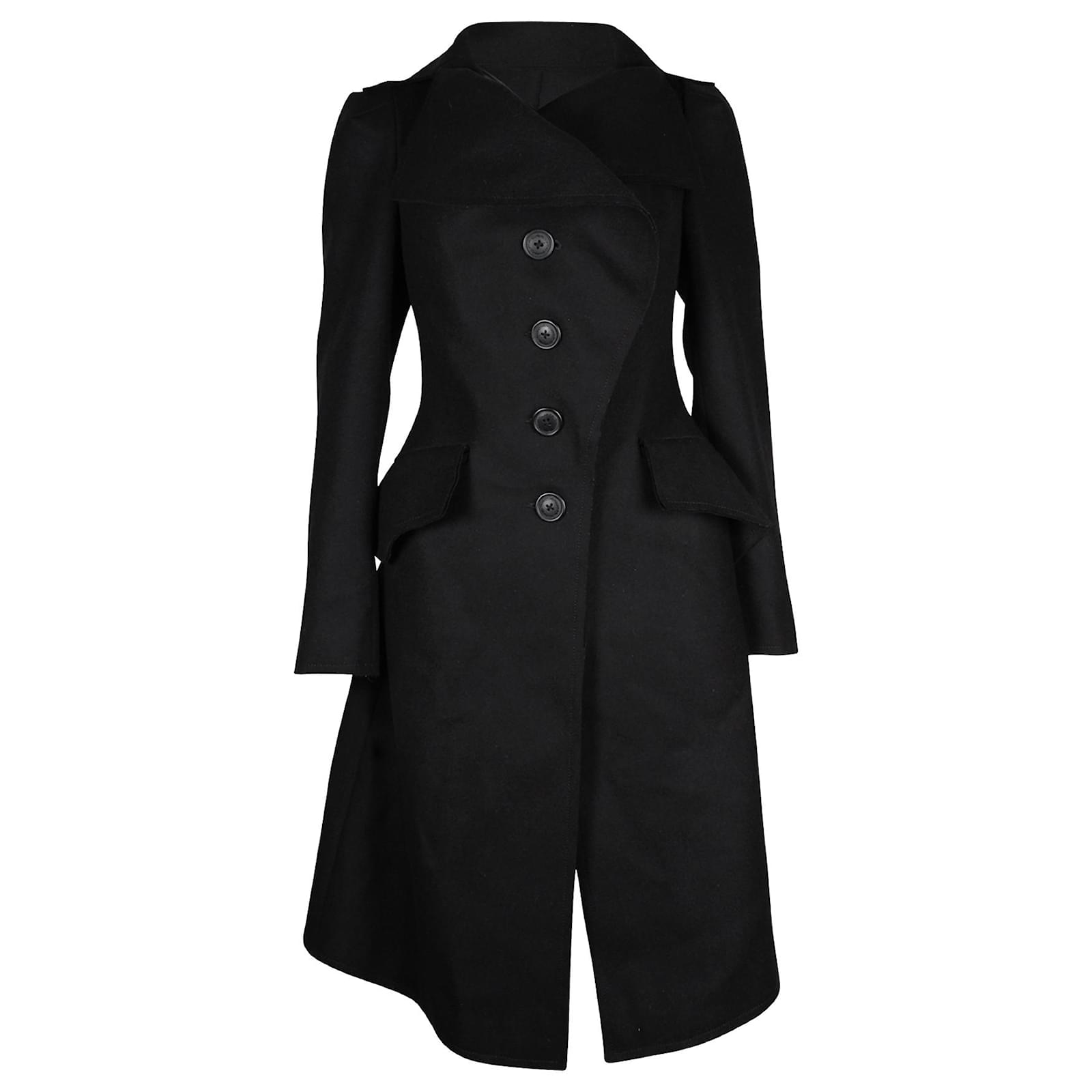 Vivienne Westwood Anglomania Asymmetrical Coat in Black Wool ref.776872 ...