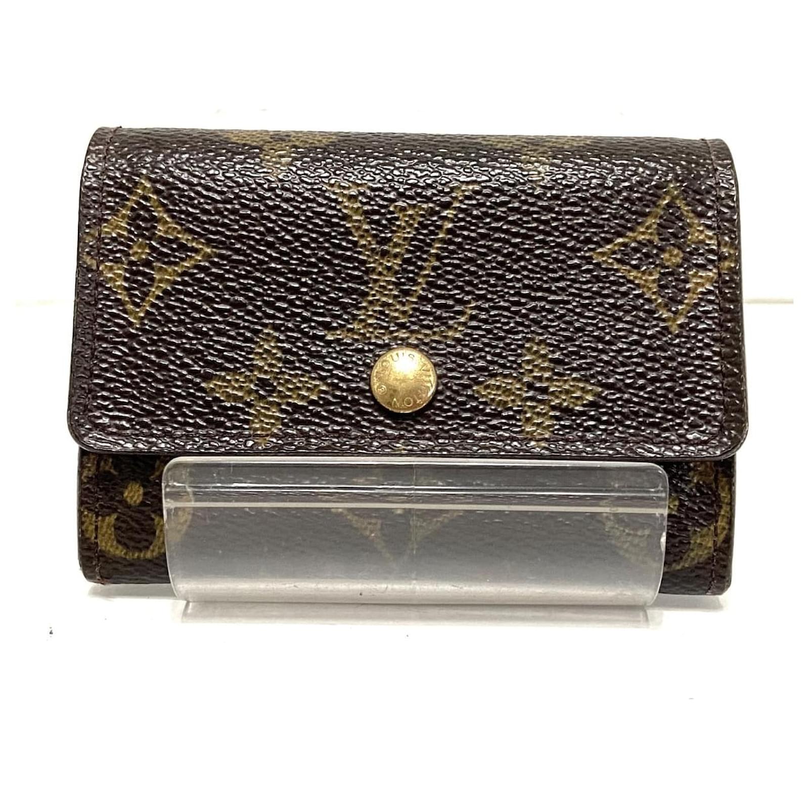 Louis Vuitton Porte monnaie plat Brown Cloth ref.777403 - Joli Closet