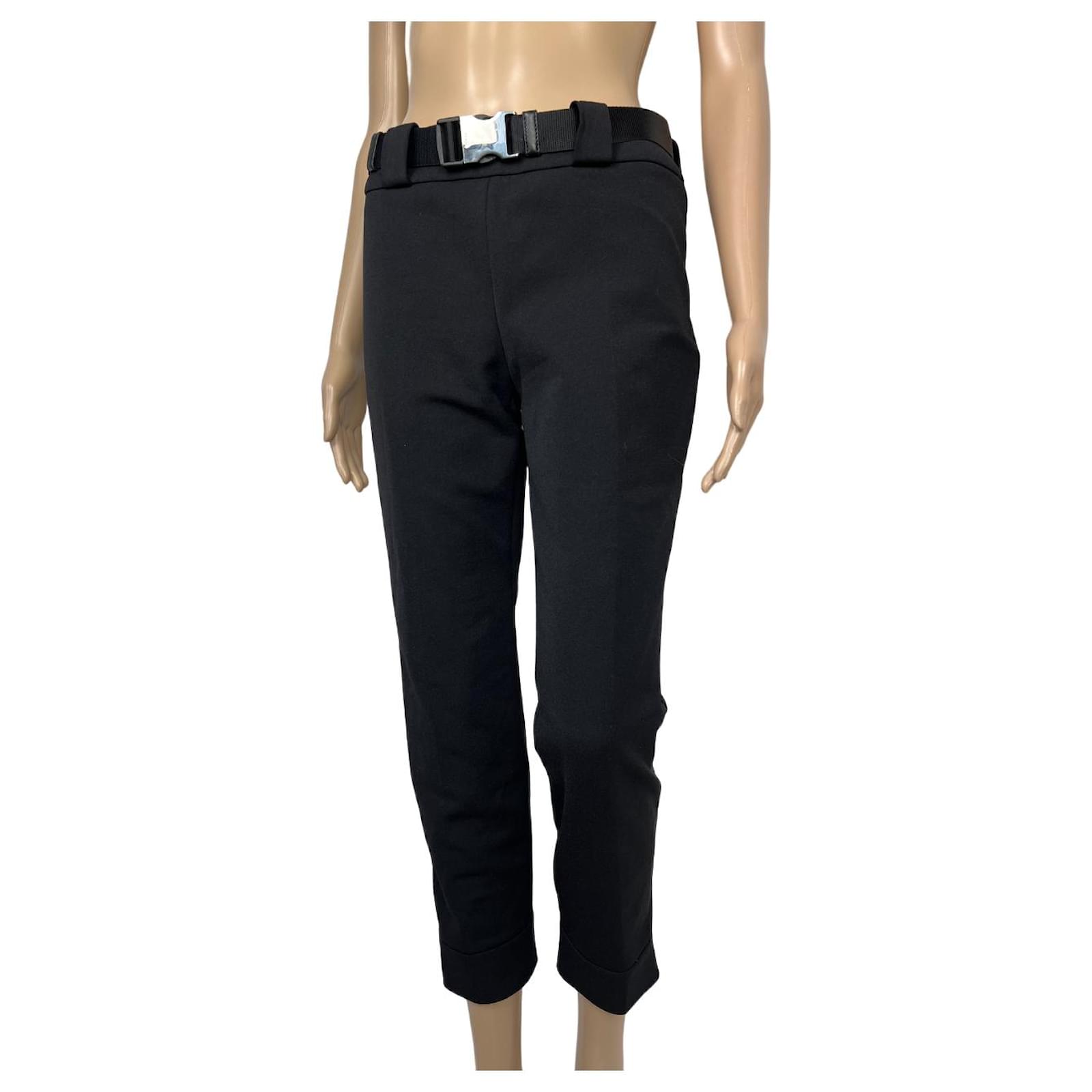 Black Technical stretch fabric trousers  Prada