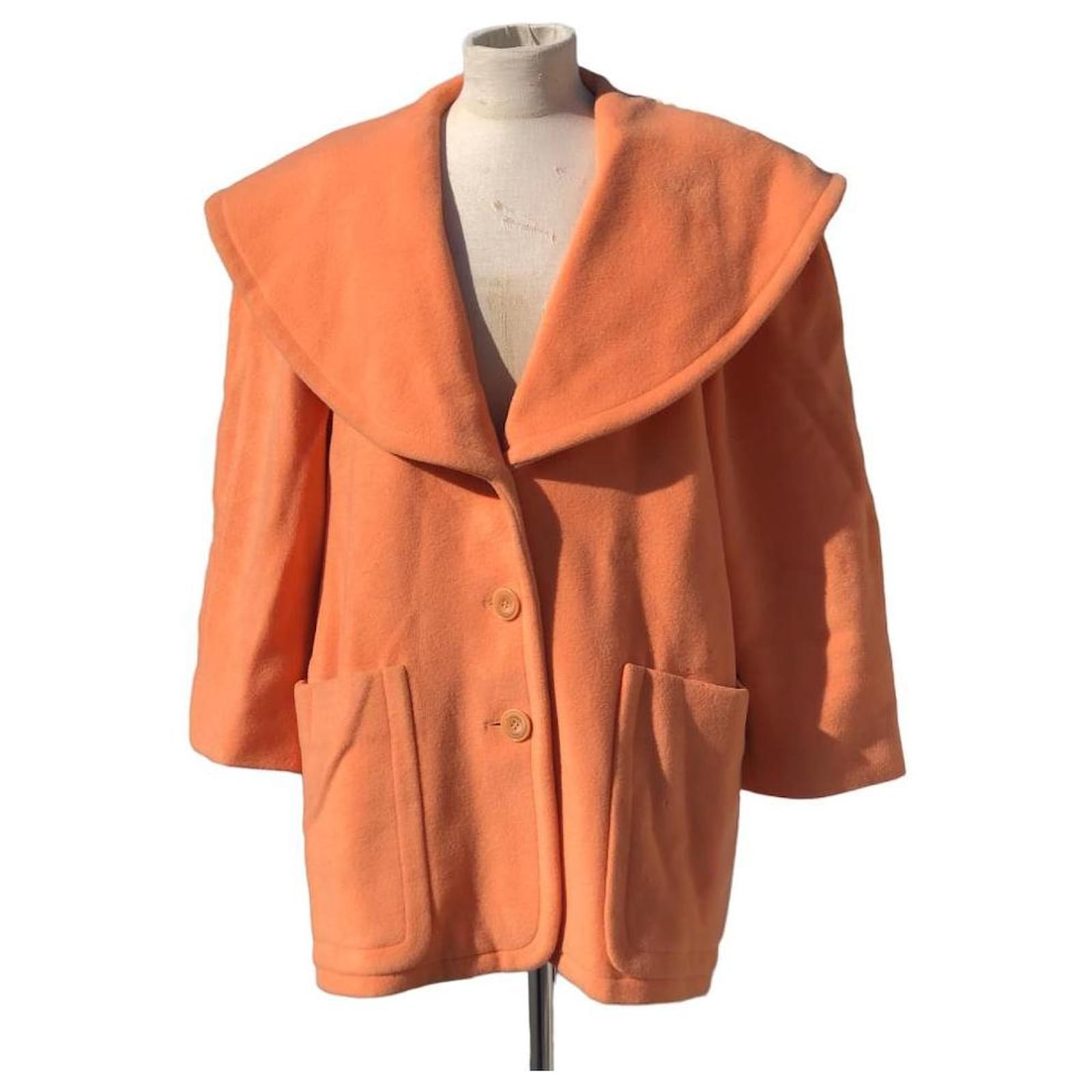 Peach Coat by Margaretha Ley, Escada Wool ref.778004 - Joli Closet