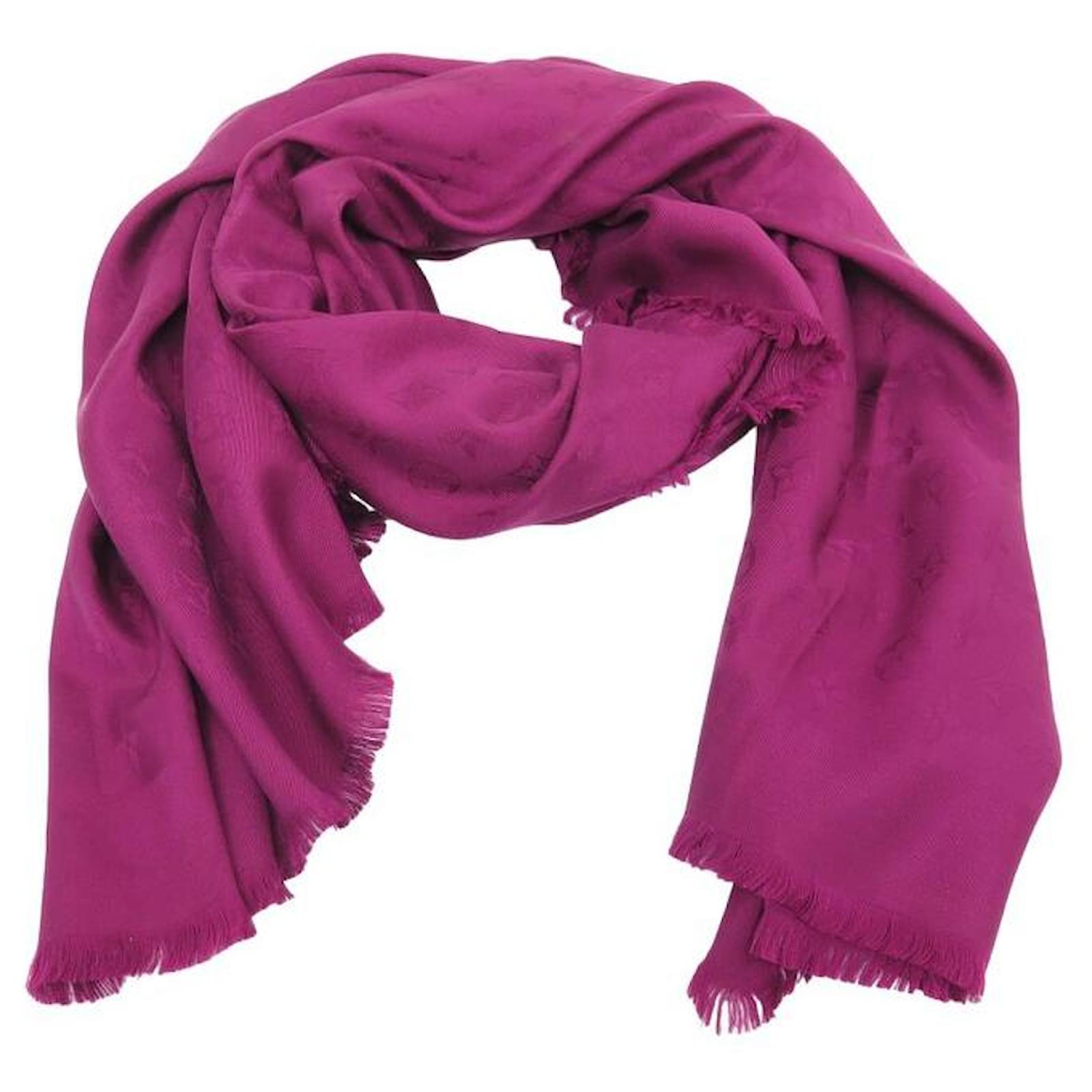 monogram scarf pink