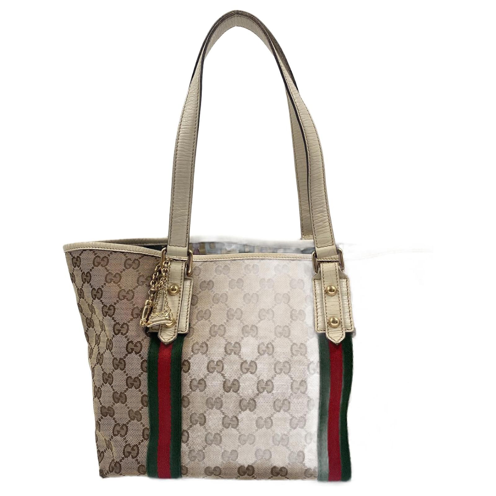 Brown Canvas Gucci Shopper Cloth ref.779569 - Joli Closet
