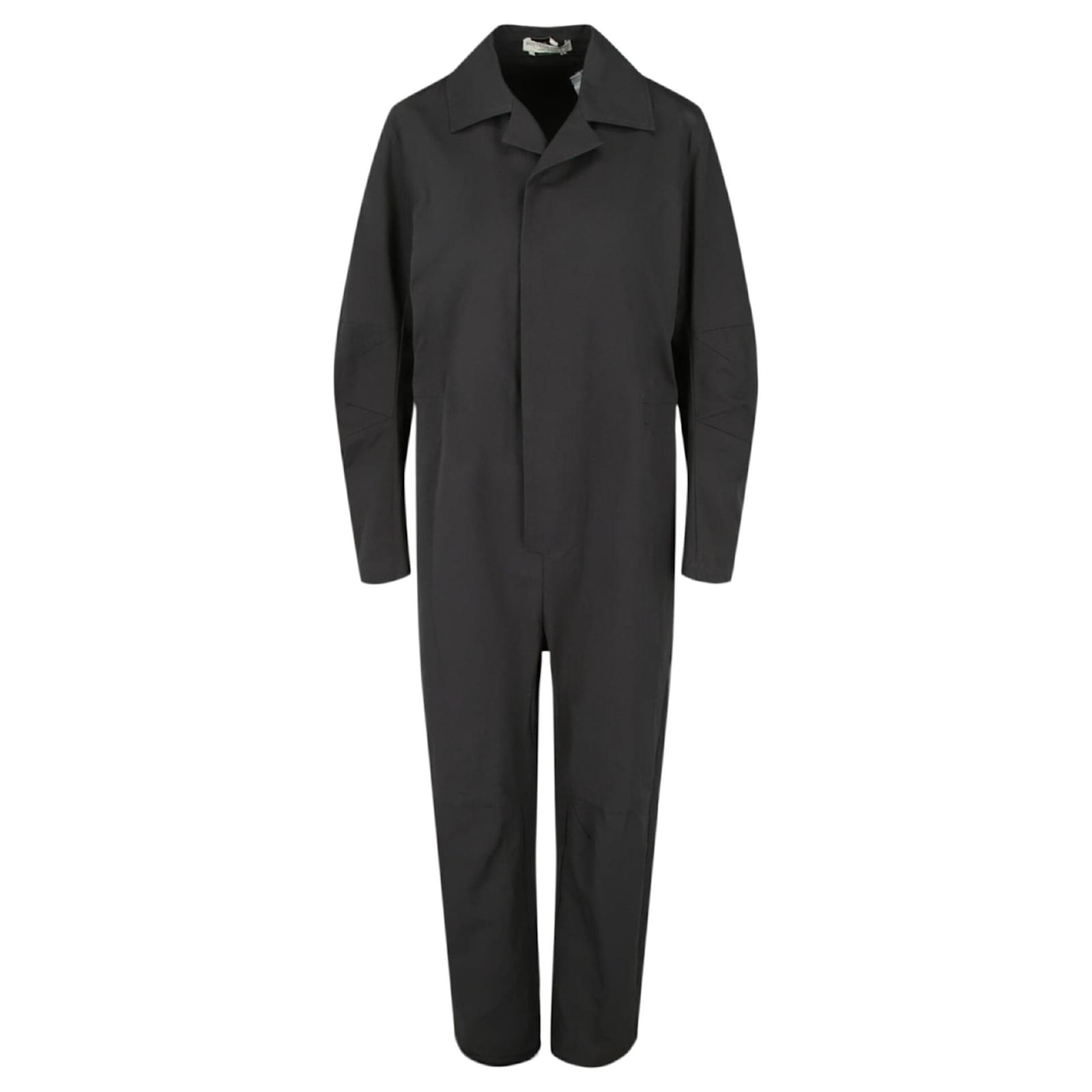 Bottega Veneta Knit Long Sleeve Jumpsuit Grey Cotton ref.779780