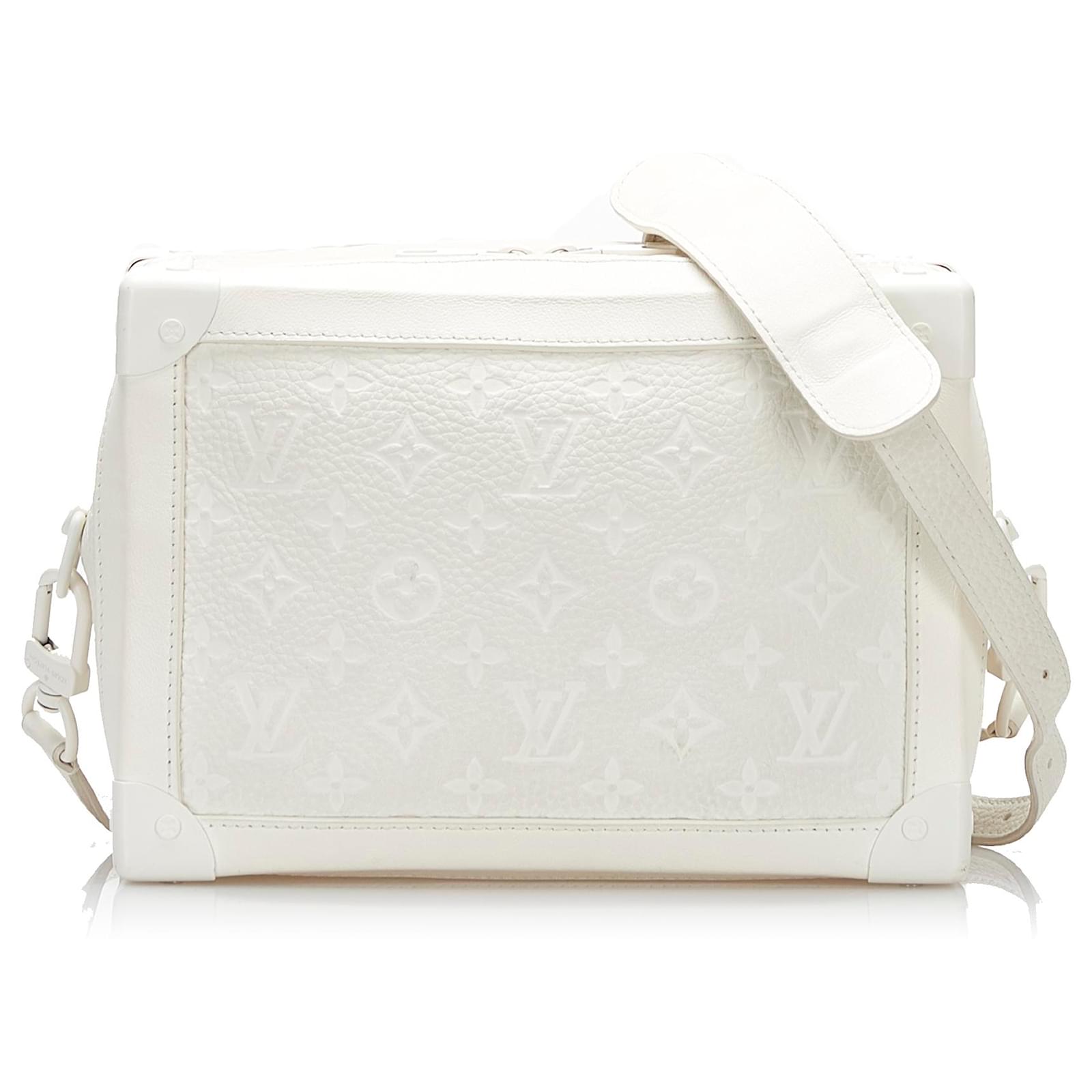 Louis Vuitton White Monogram Taurillon Soft Trunk Leather Pony-style  calfskin ref.781107 - Joli Closet